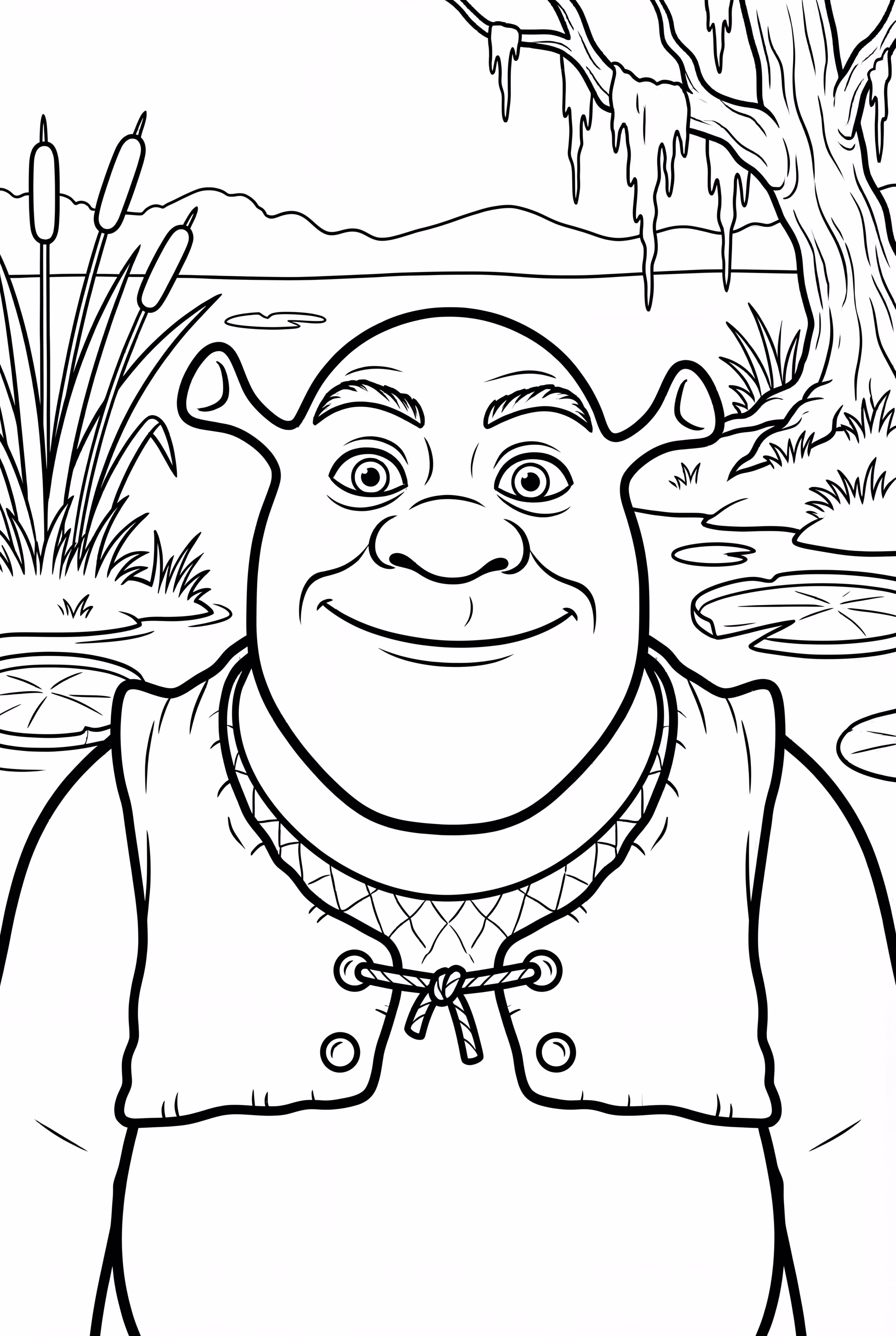 The Face Of Shrek Grinning