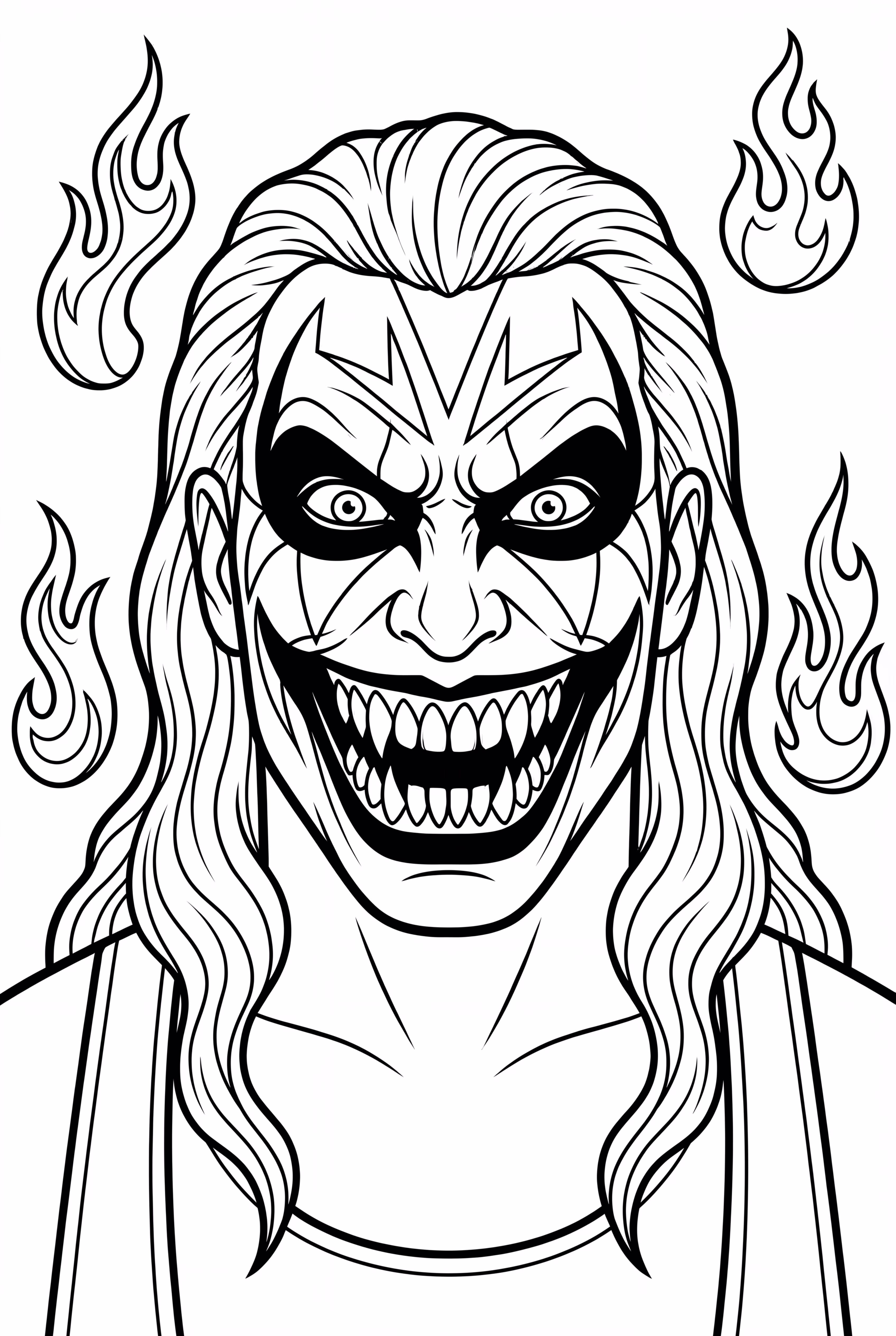 피인의 왜곡된 얼굴 페인트