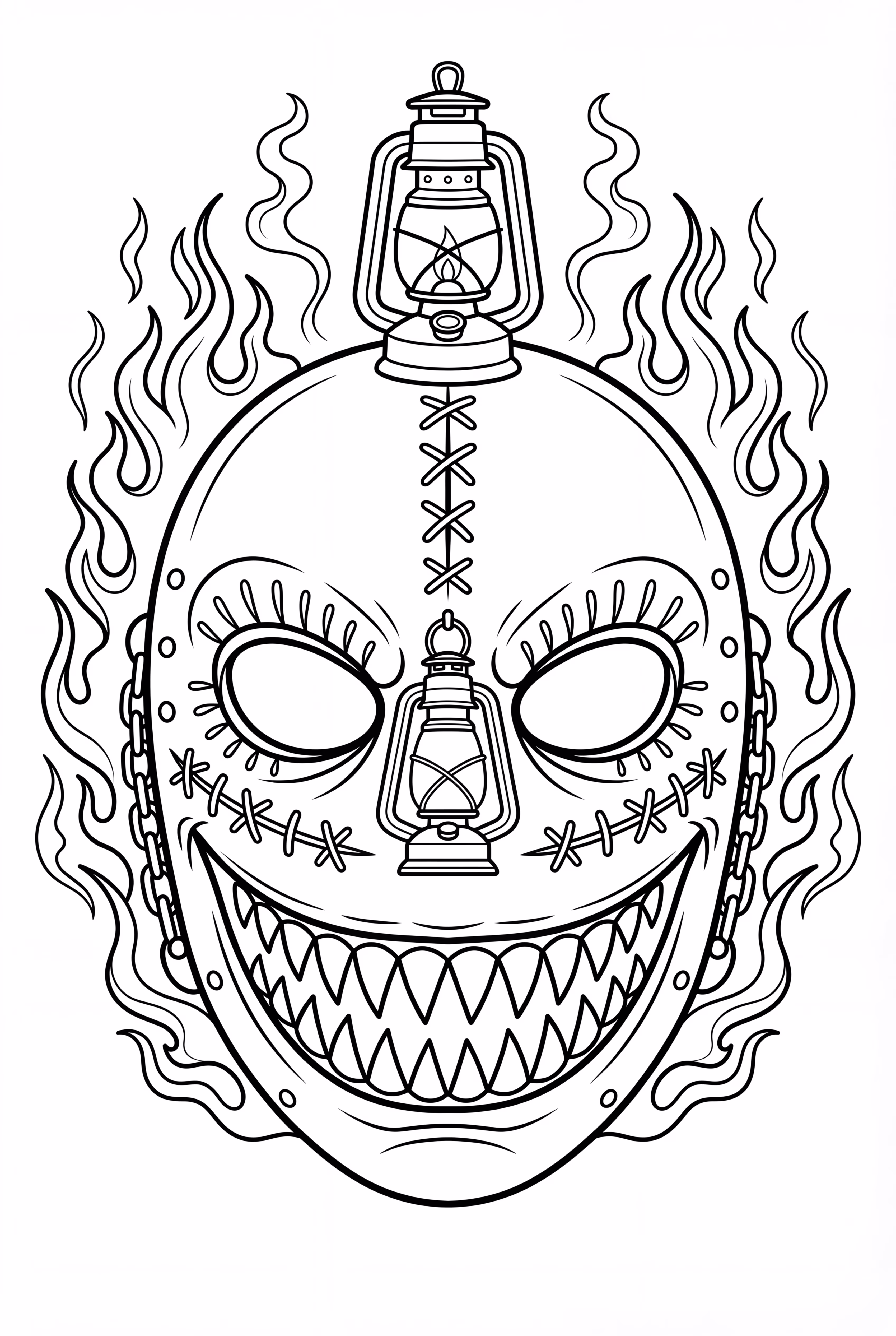 Gros Plan sur le Masque du Monstre