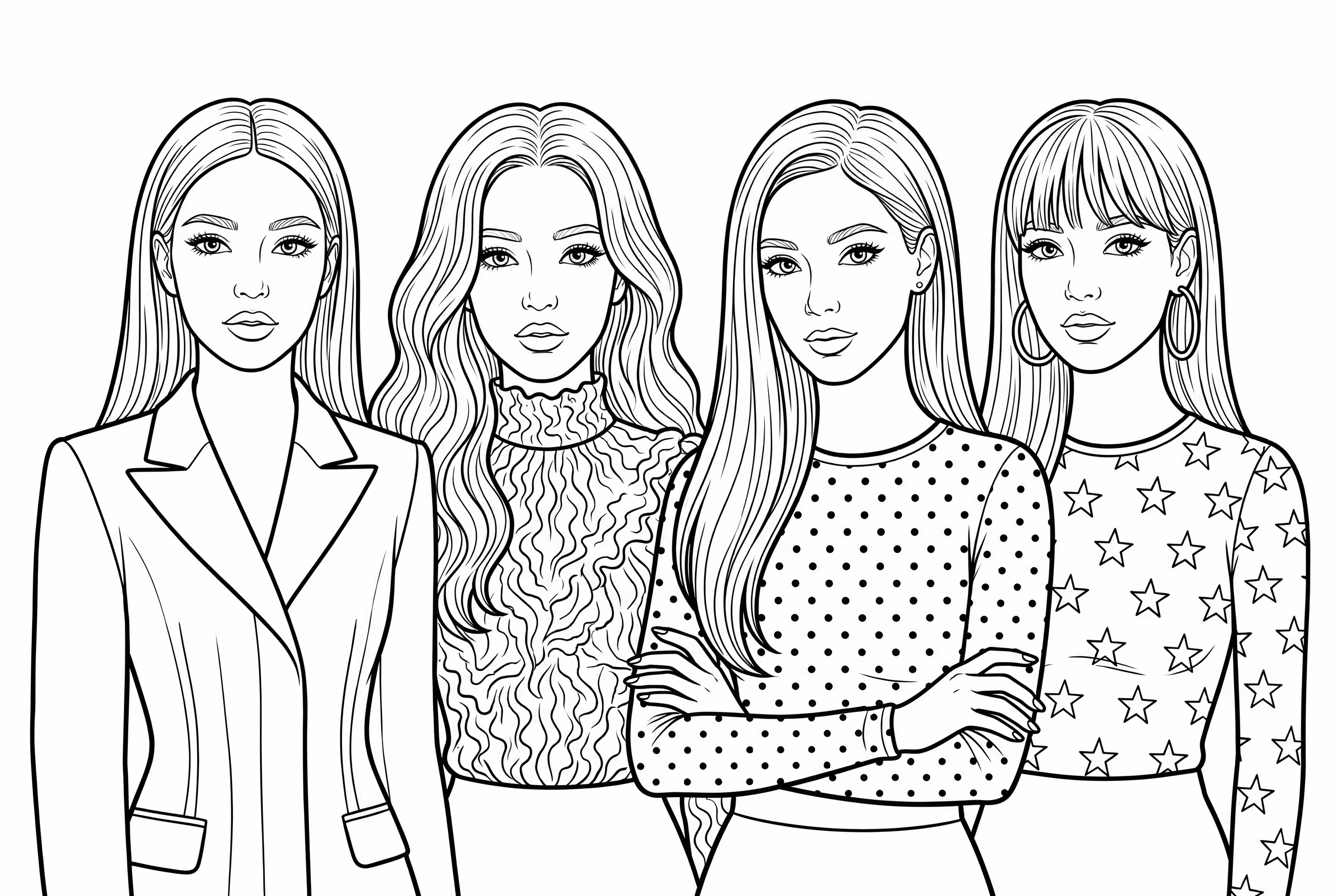 As Quatro Integrantes do Blackpink Posando Juntas