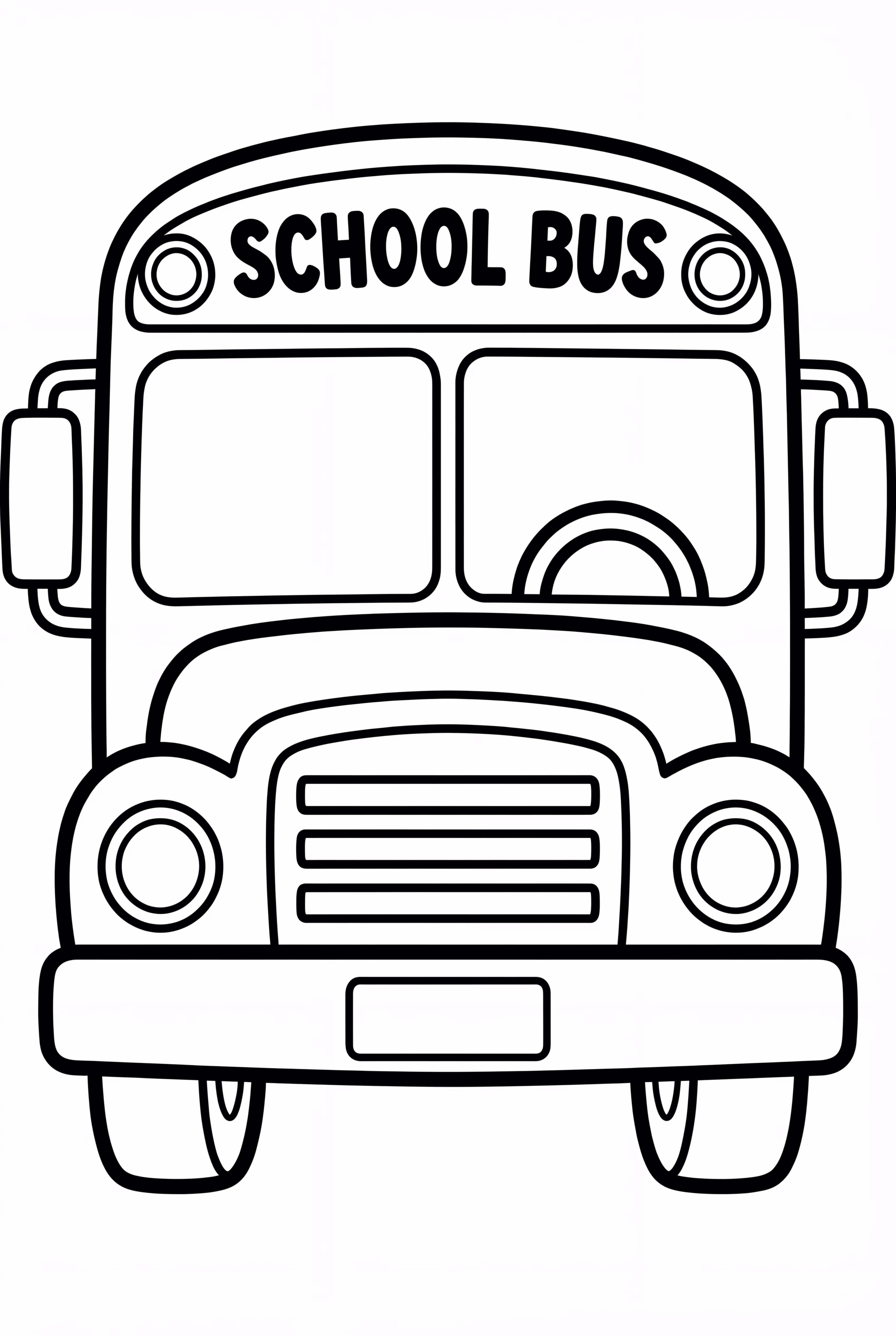 The Front of a School Bus