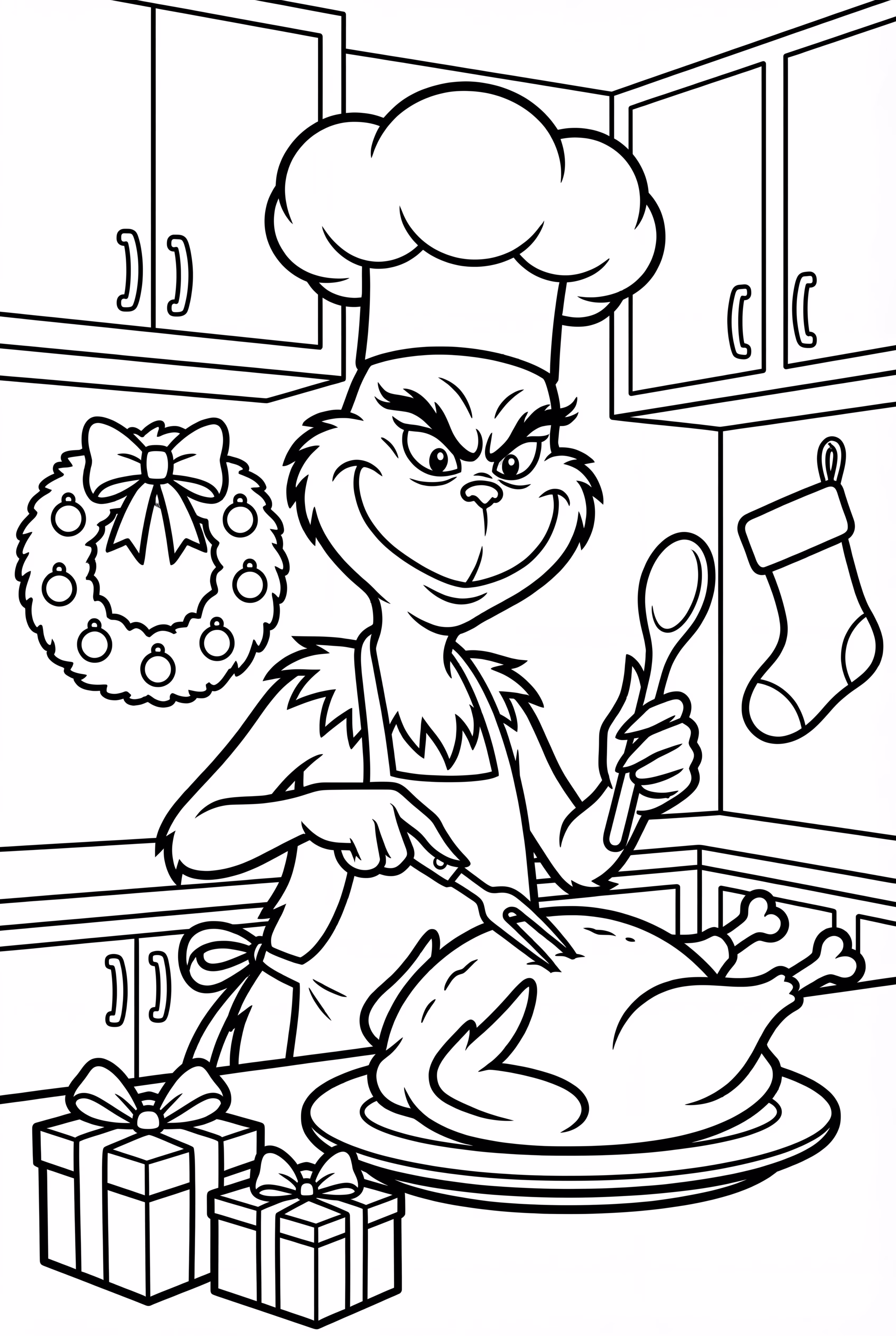 The Grinch Cooking Christmas Feast