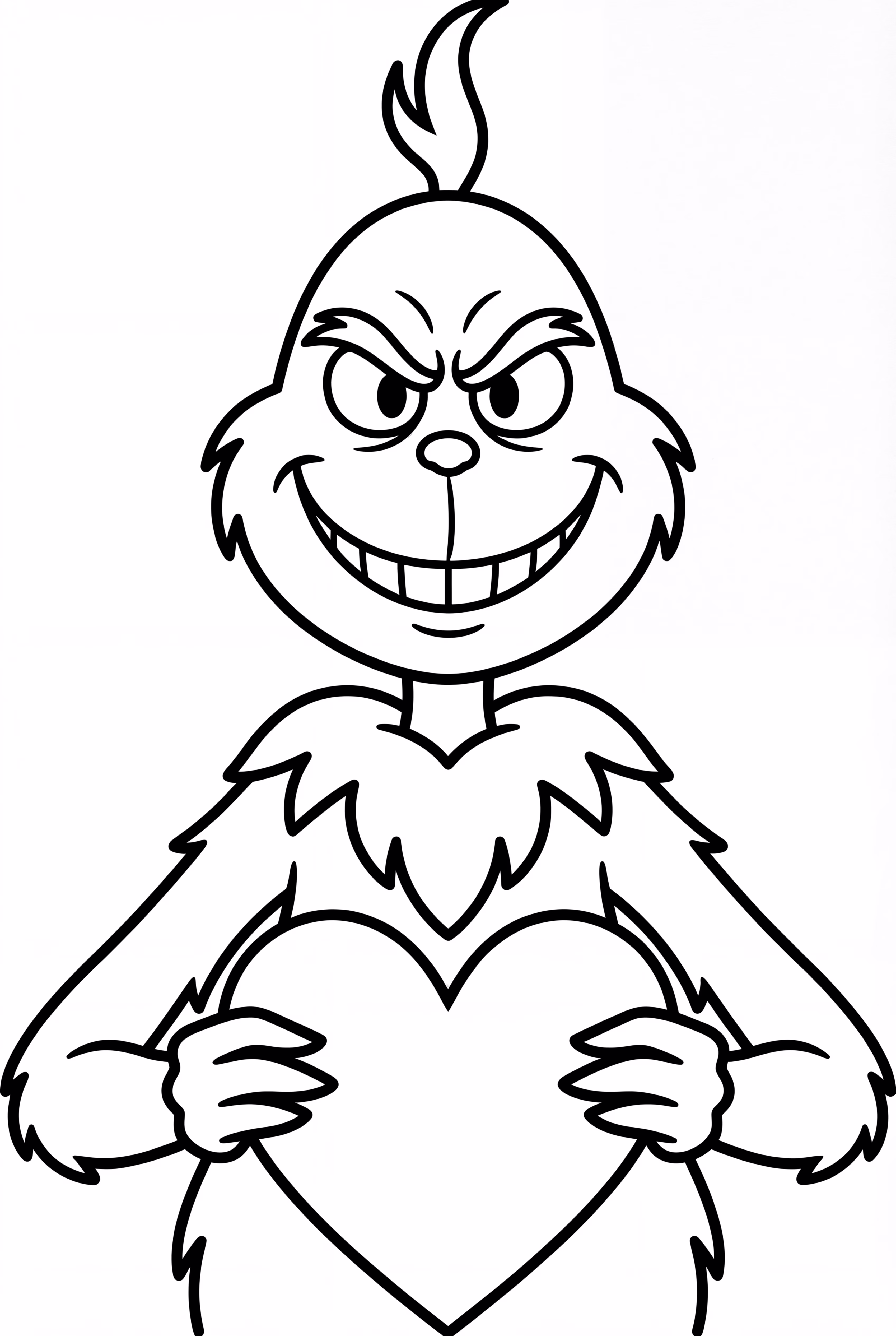 The Grinch Holding A Heart Shape