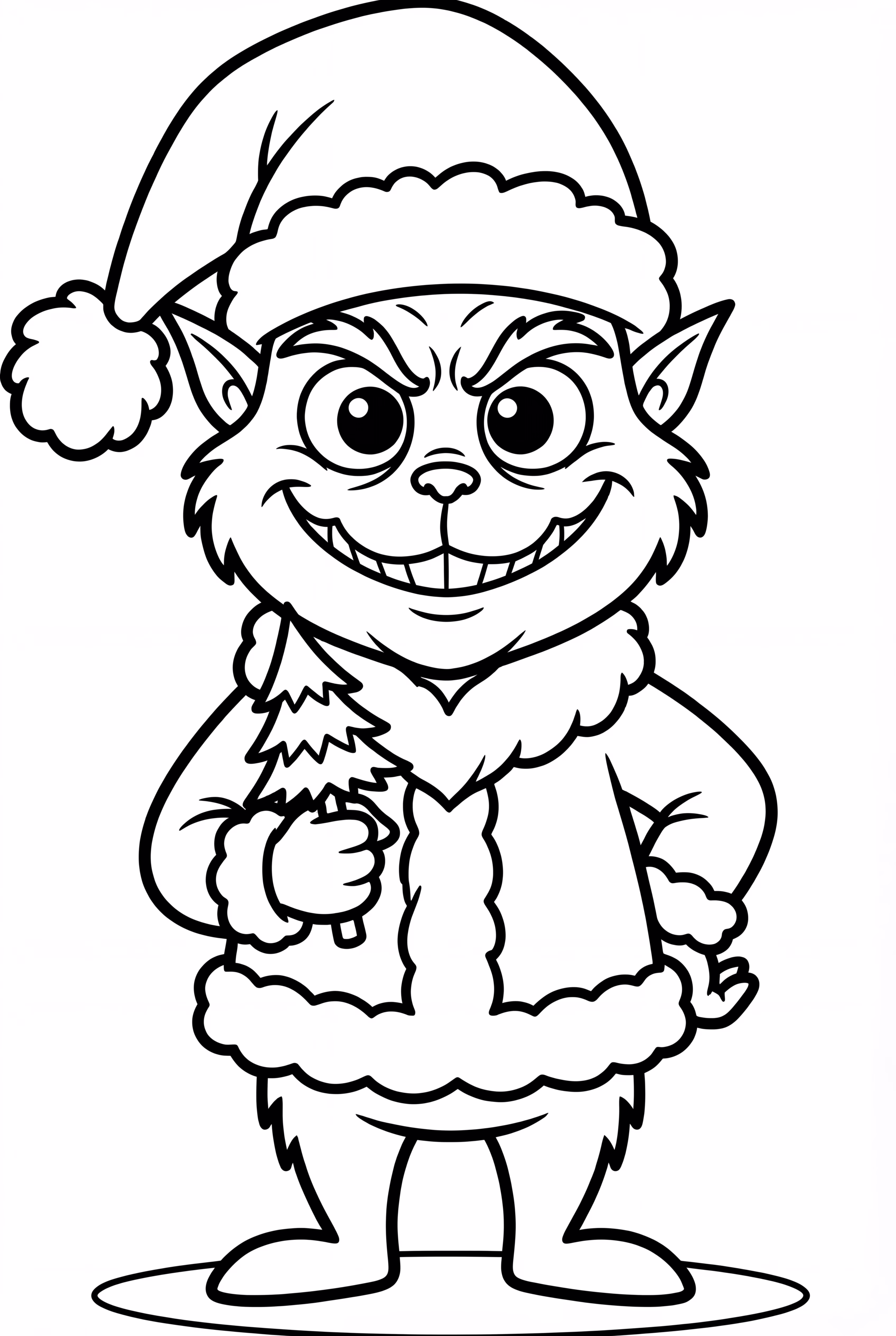 The Grinch Holding A Tiny Christmas Tree