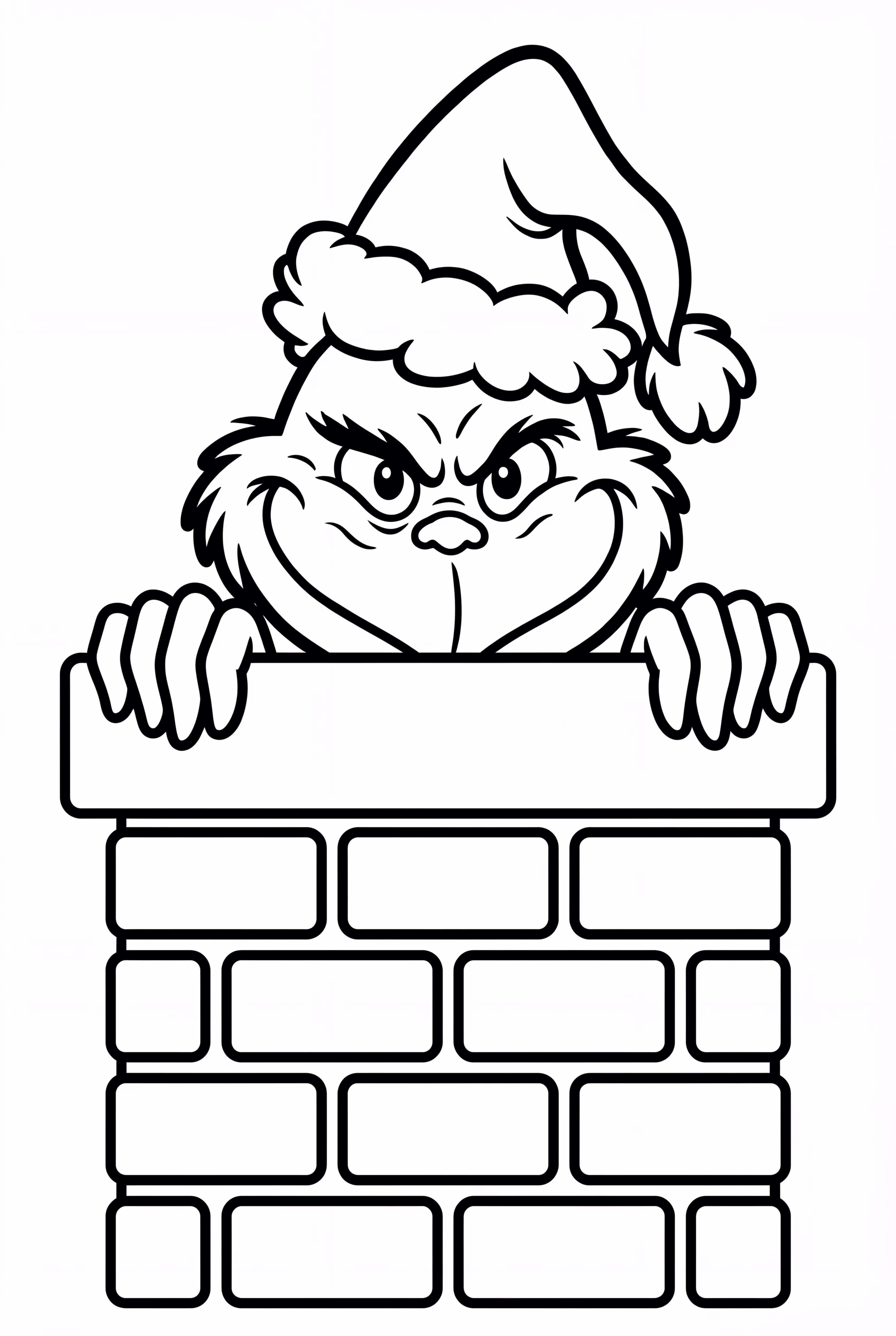 The Grinch Peeking From Chimney