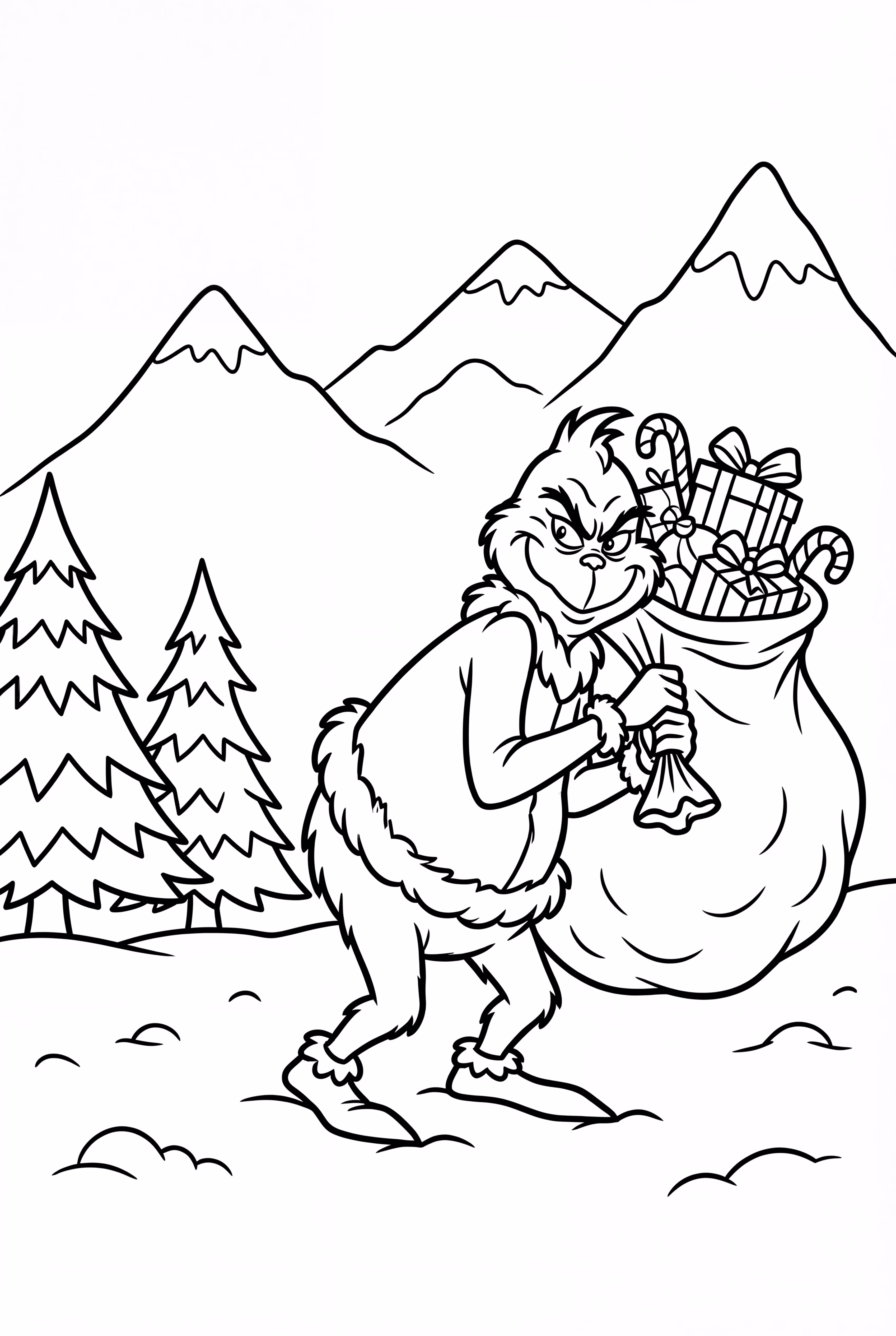 The Grinch Pulling Heavy Sack