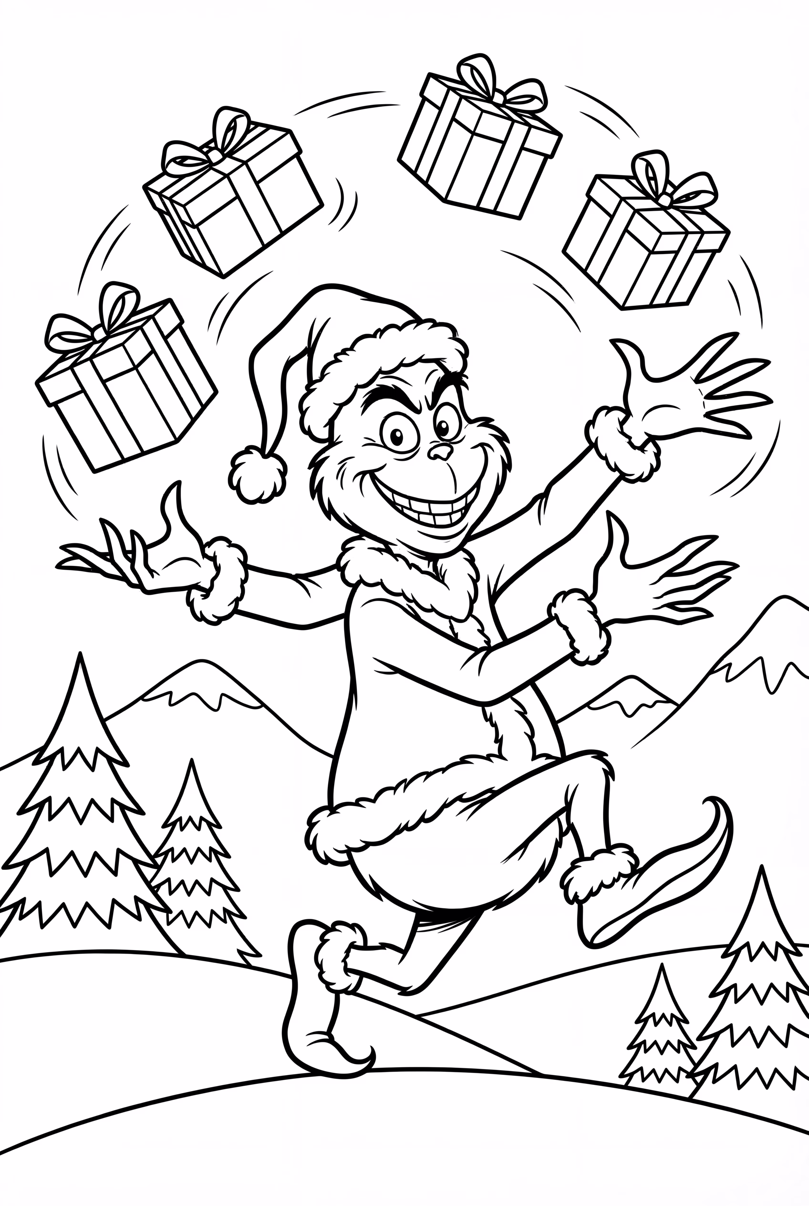 The Grinch Throwing Gifts