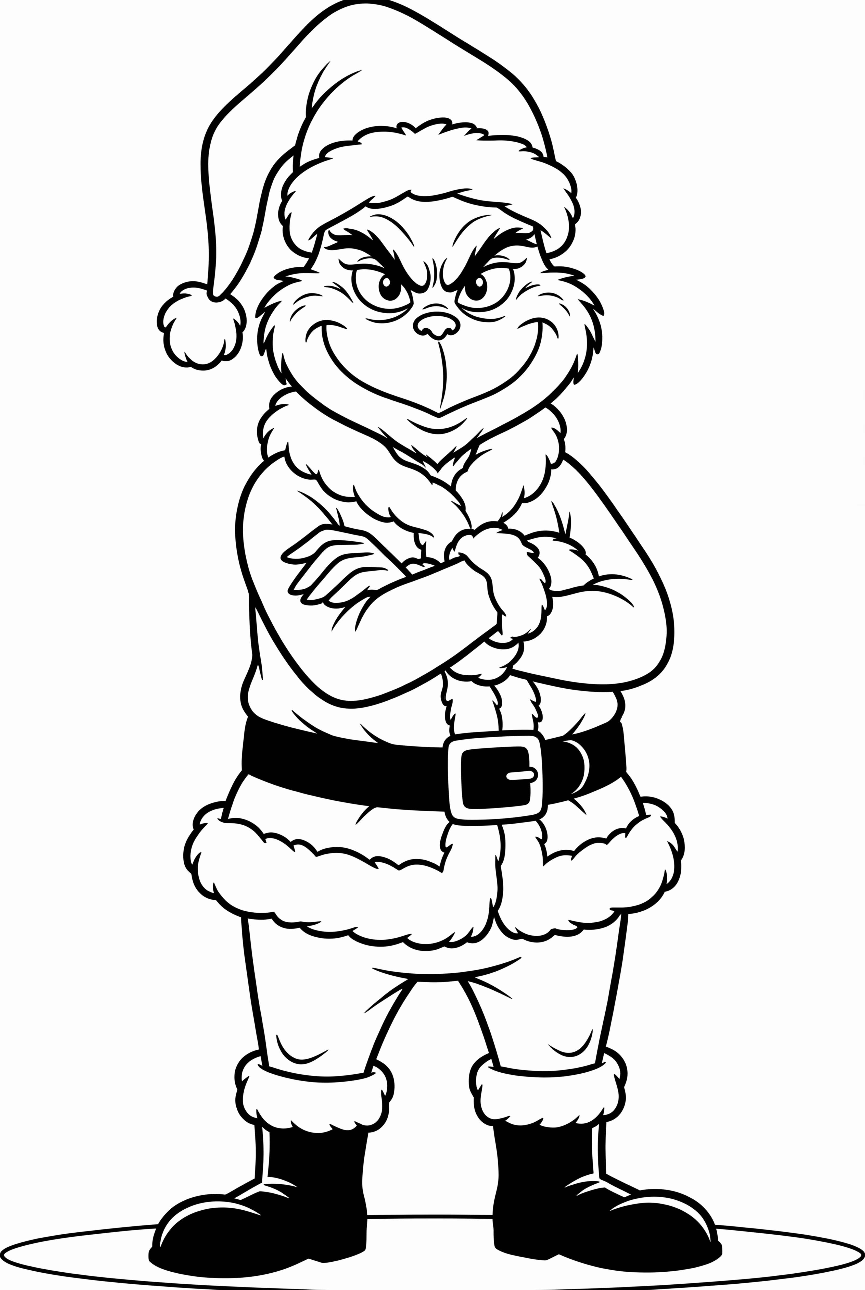 The Grinch Wearing Santa Hat