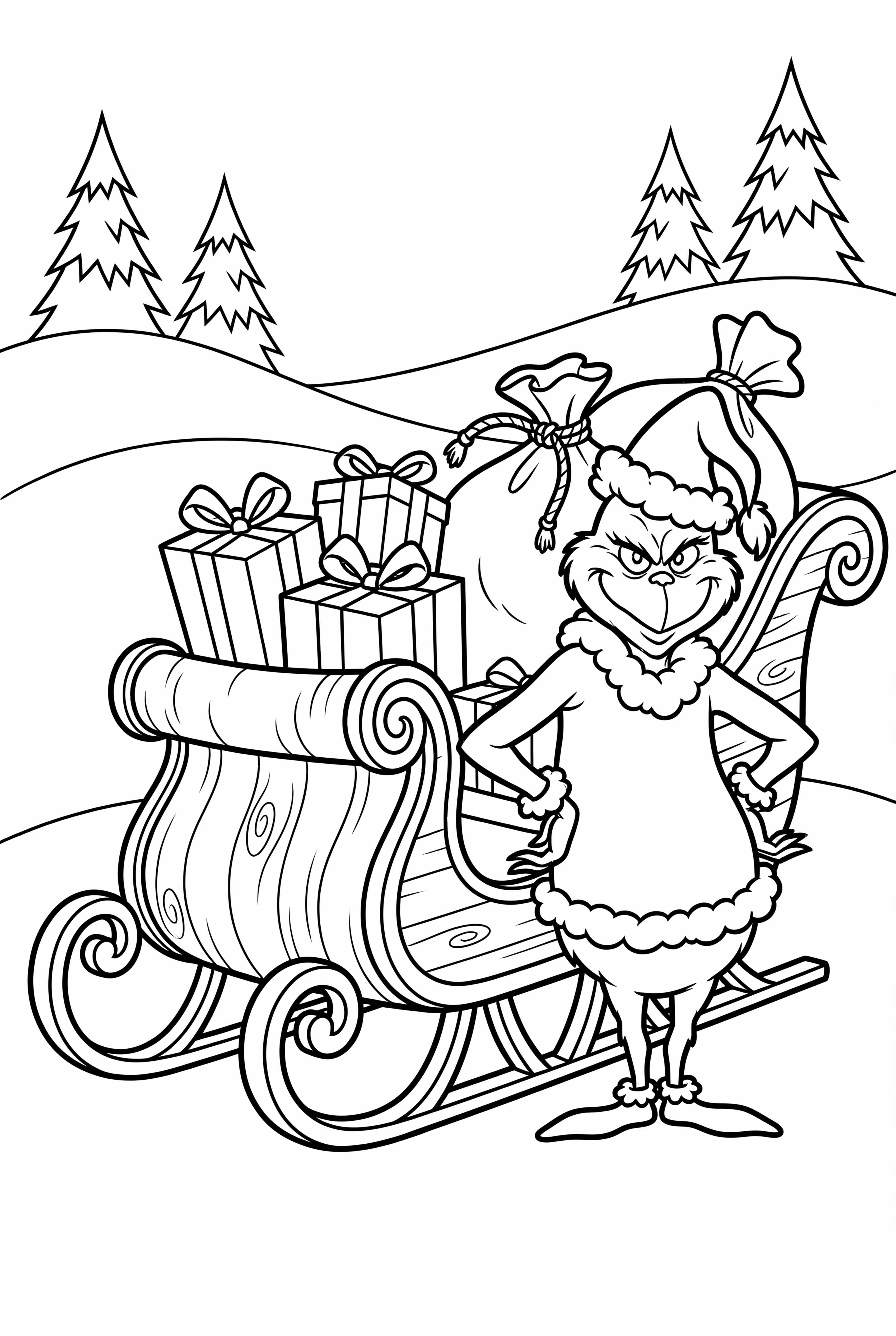 The Grinch With Giant Sleigh