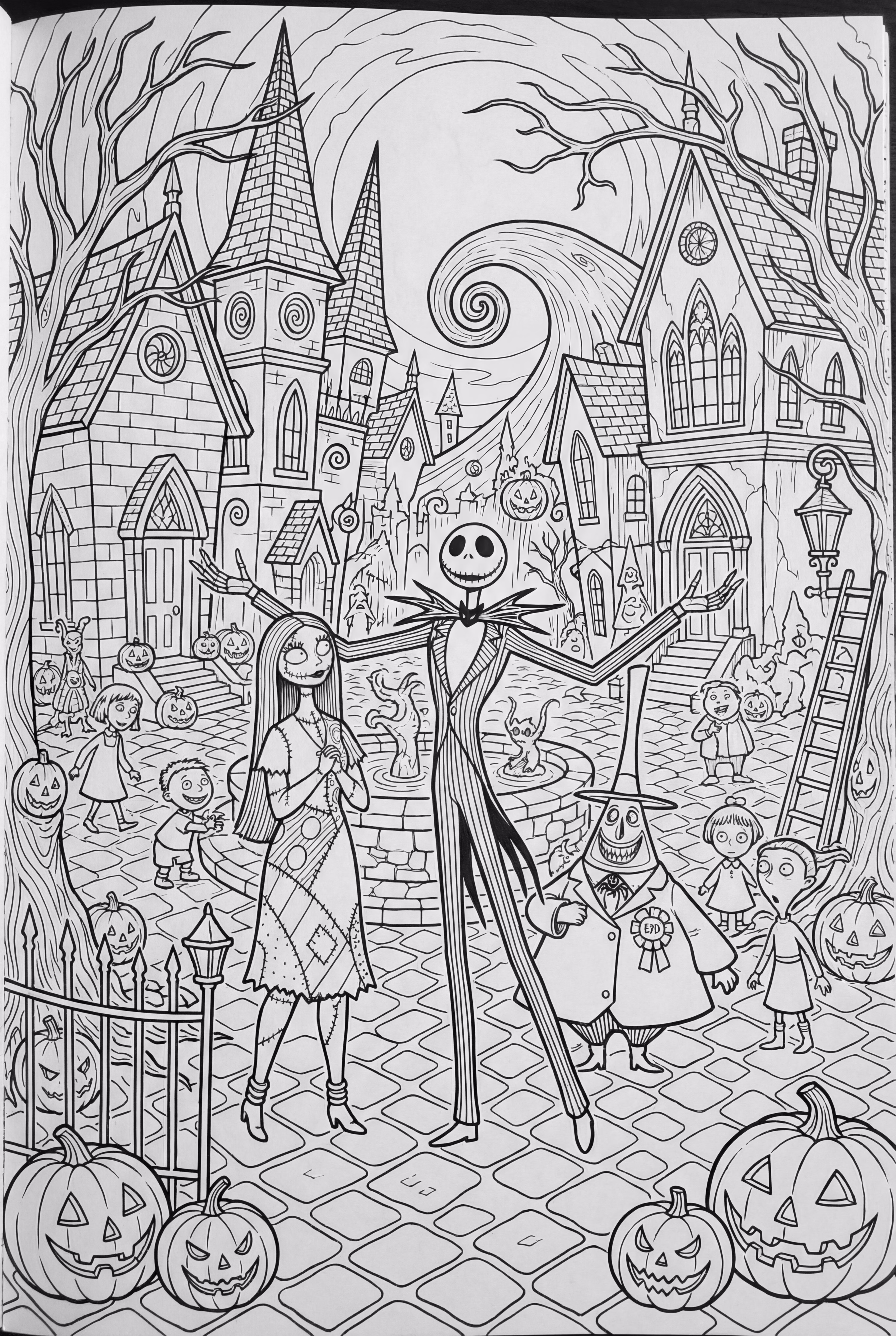 La Plaza del Pueblo de Halloween en Pesadilla Antes de Navidad