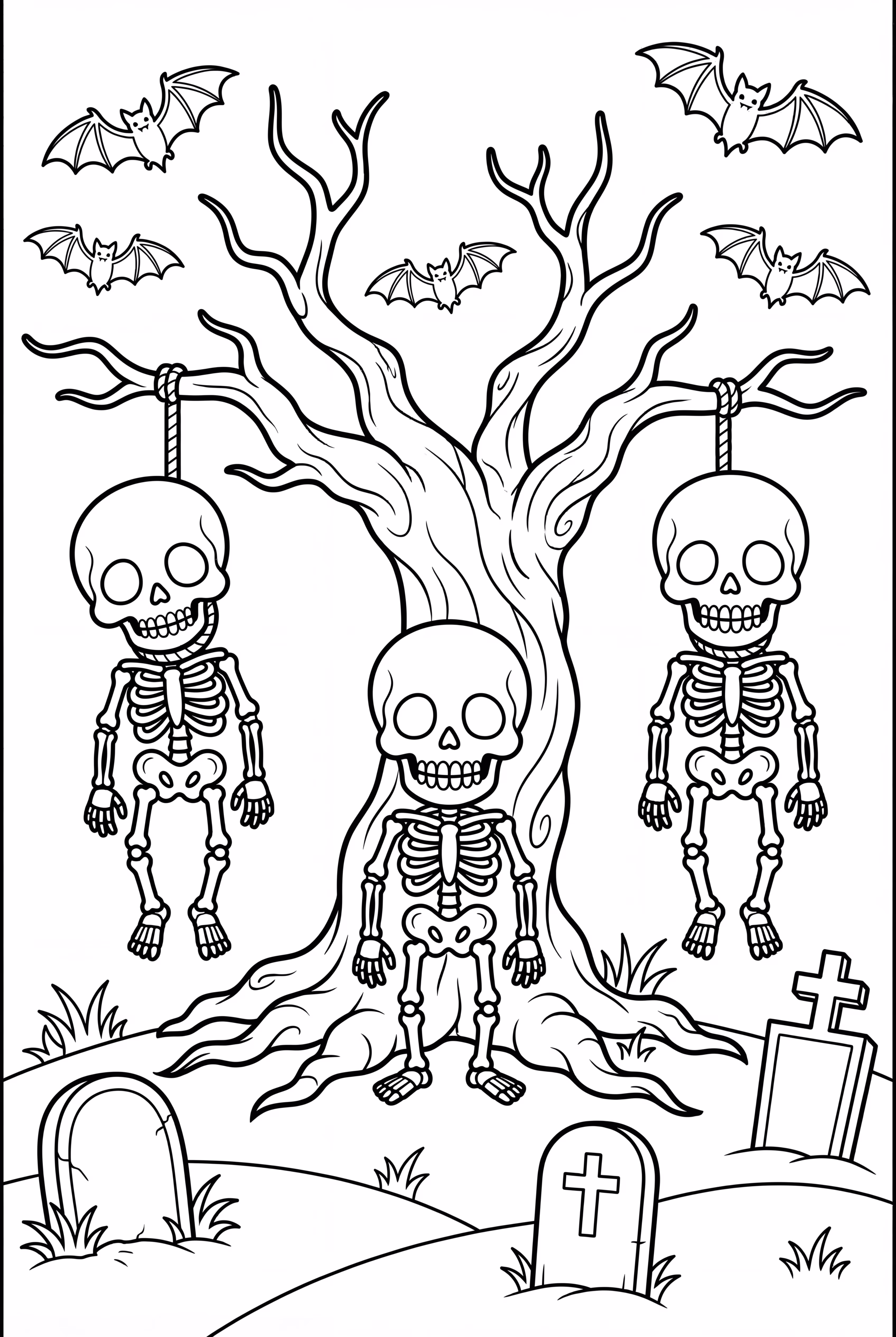 The Hanging Tree And Skeletons From Nightmare Before Christmas