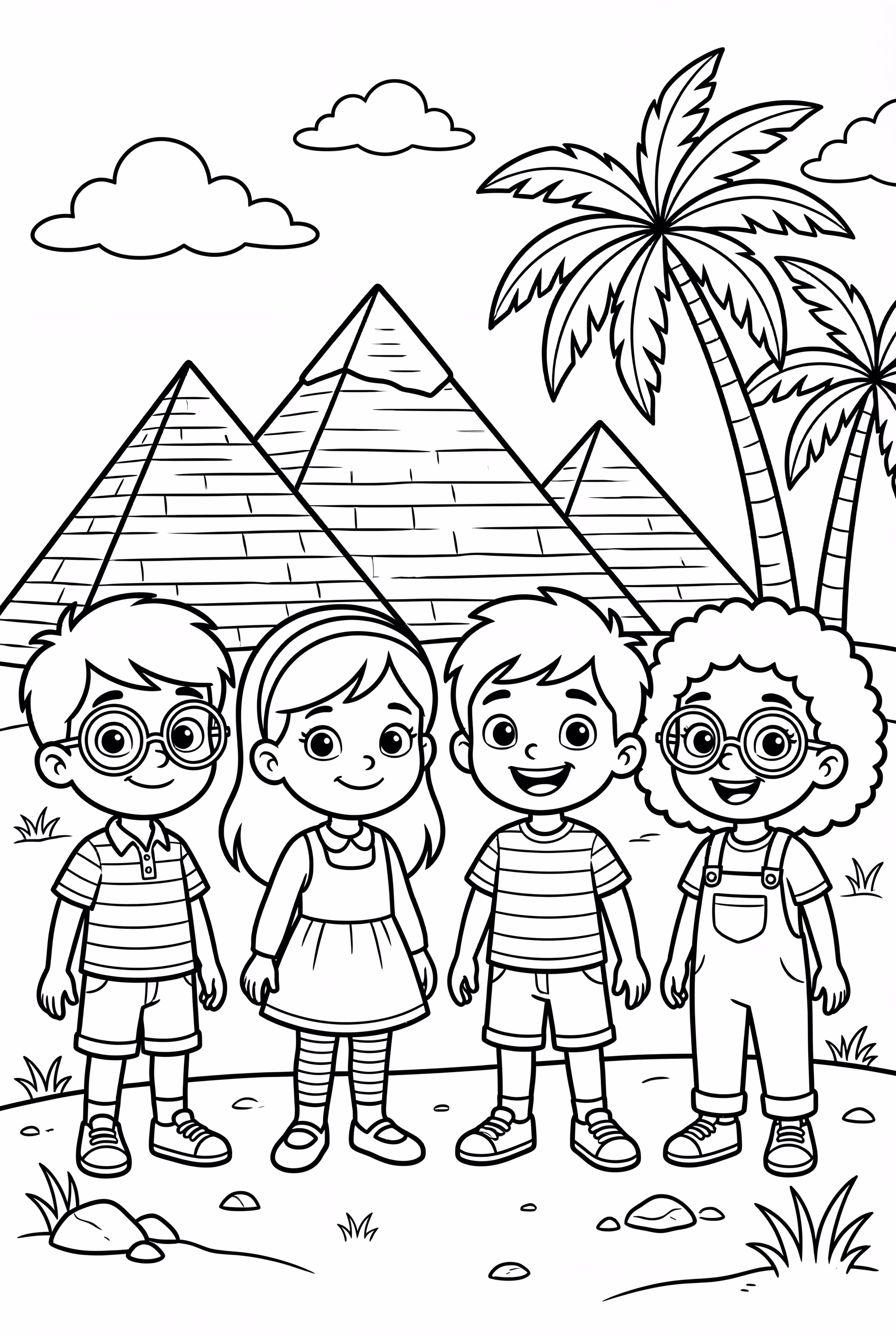 Les Petits Einstein près des Grandes Pyramides