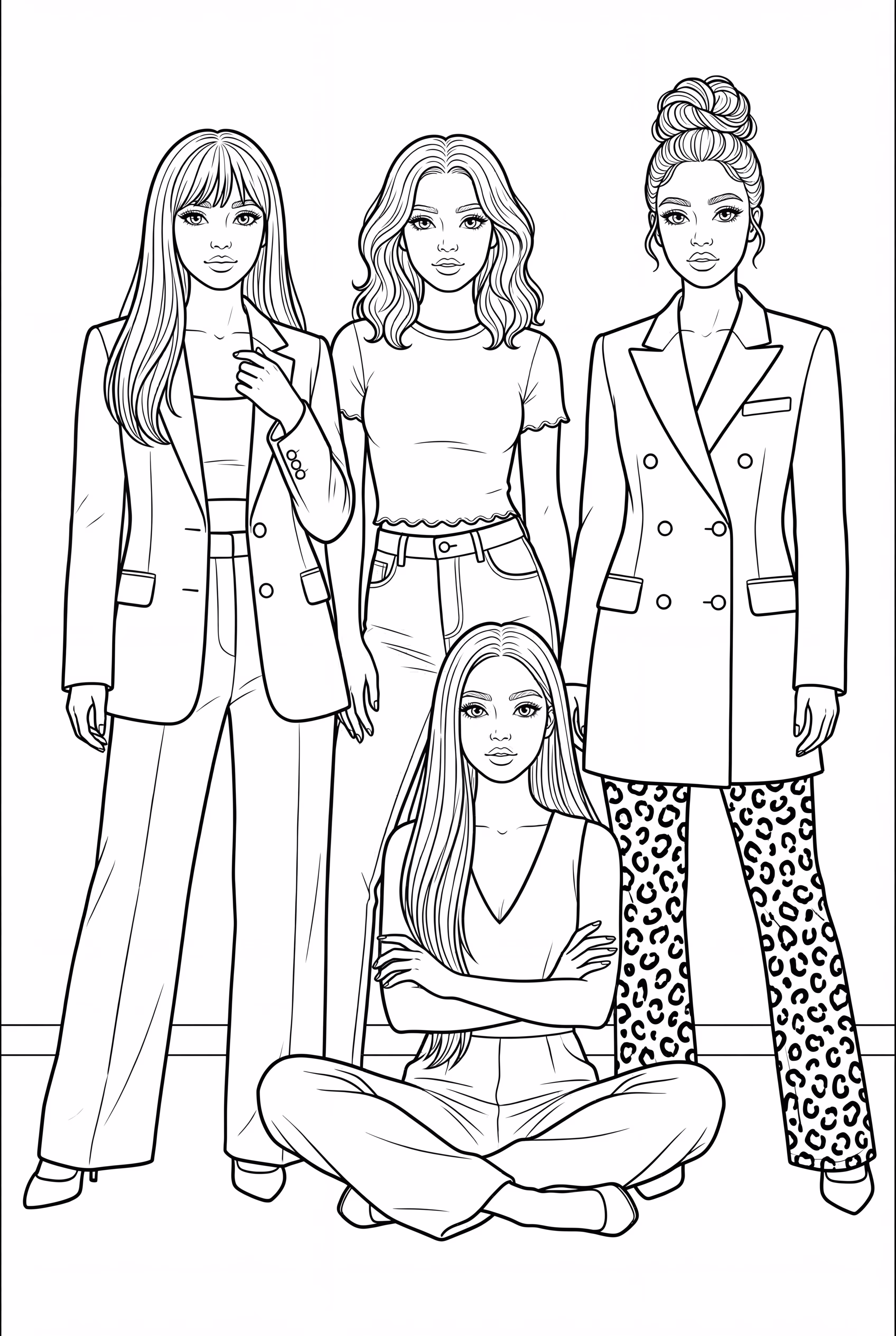 The Members Of Blackpink Posing In Formal Wear