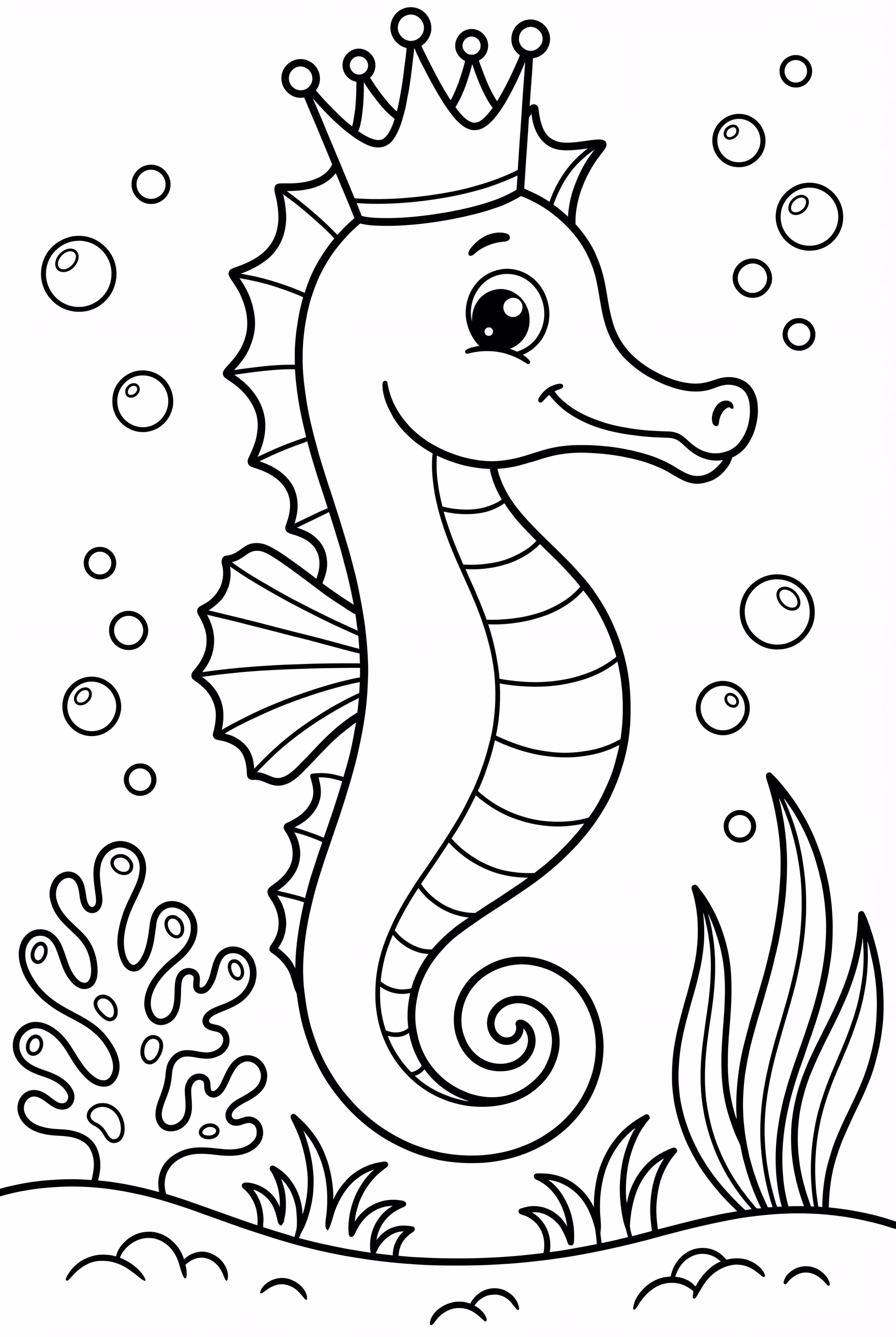 The Seahorse King With A Crown