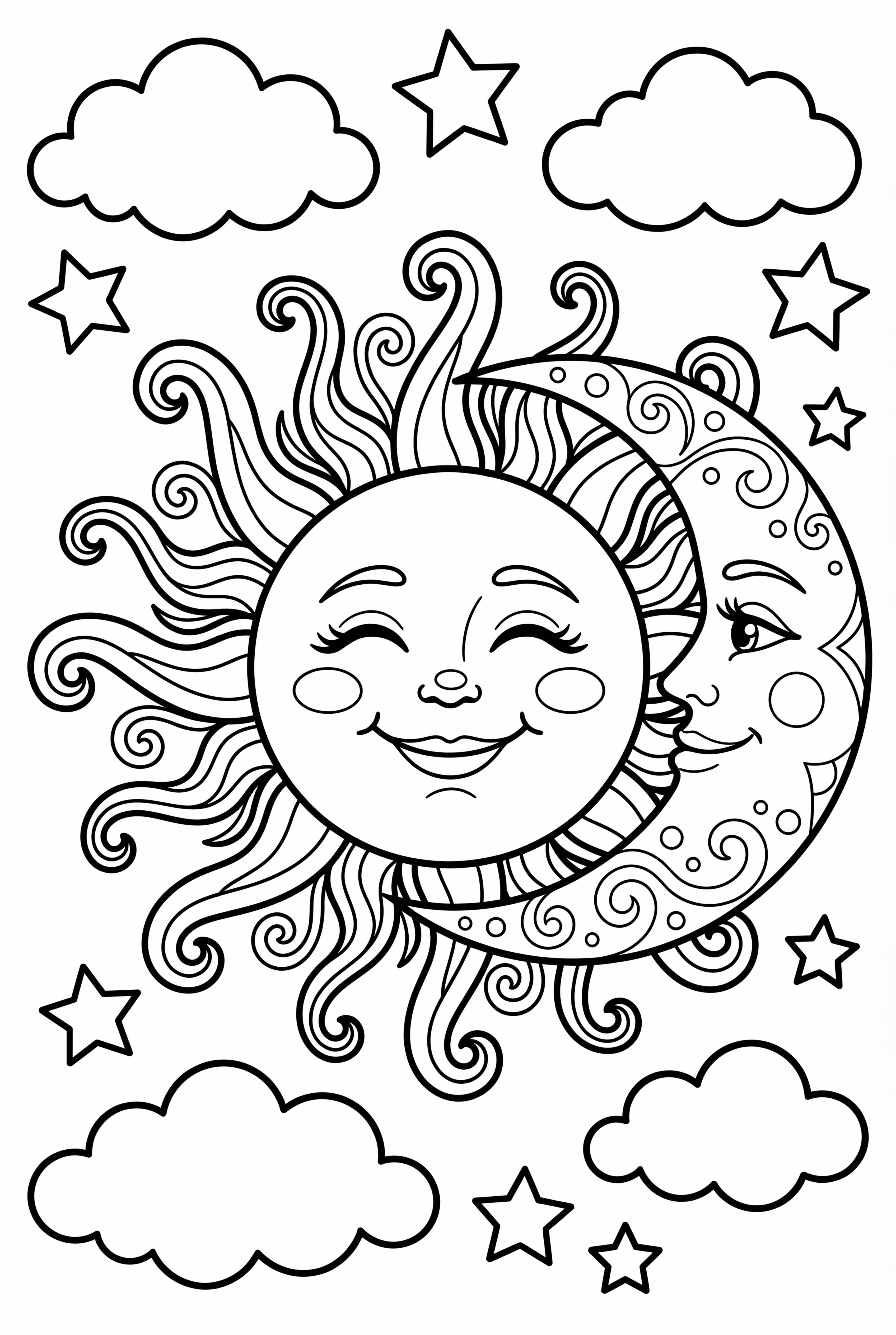 The Trippy Sun And Moon Together
