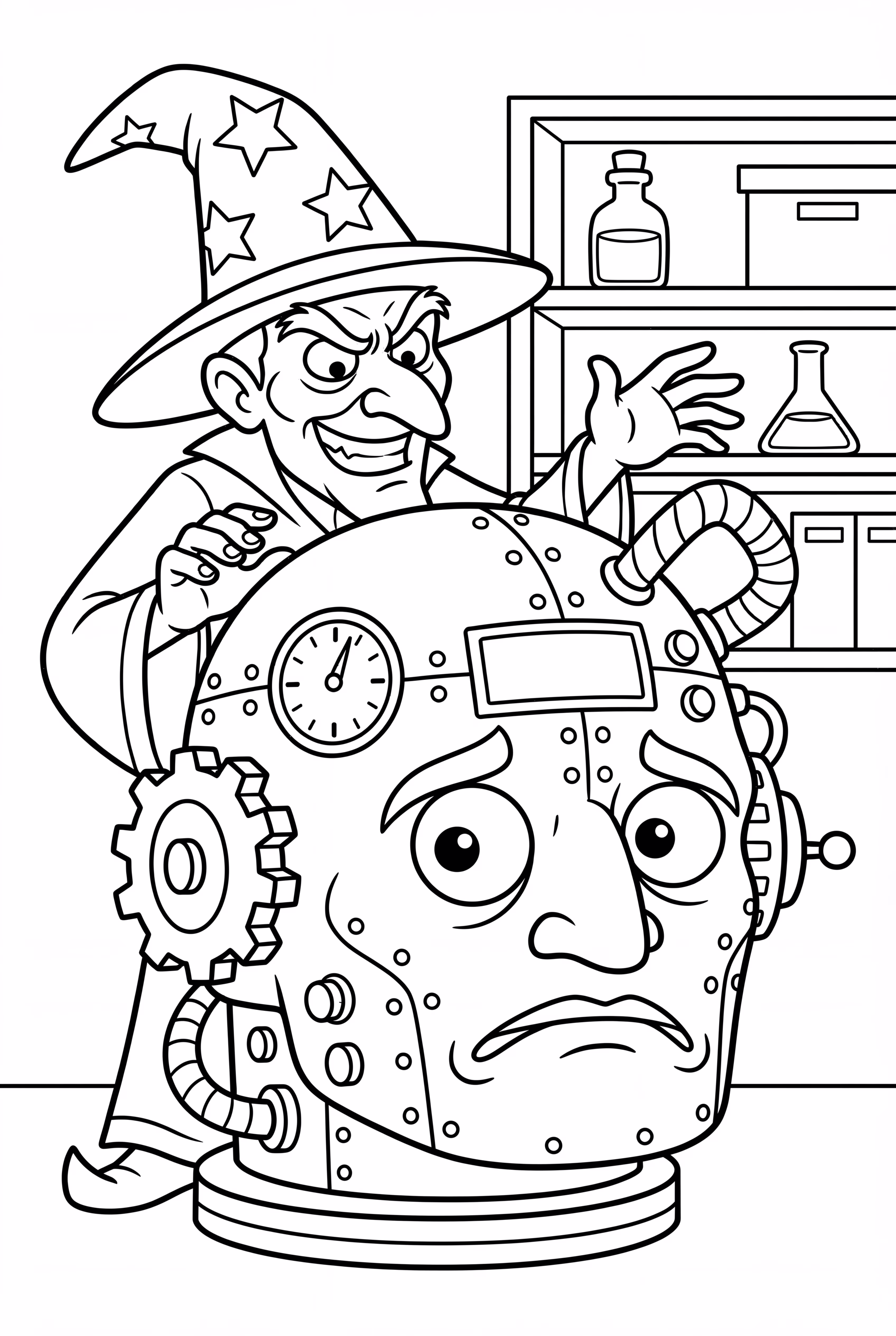 The Wicked Wizard's Giant Head Machine