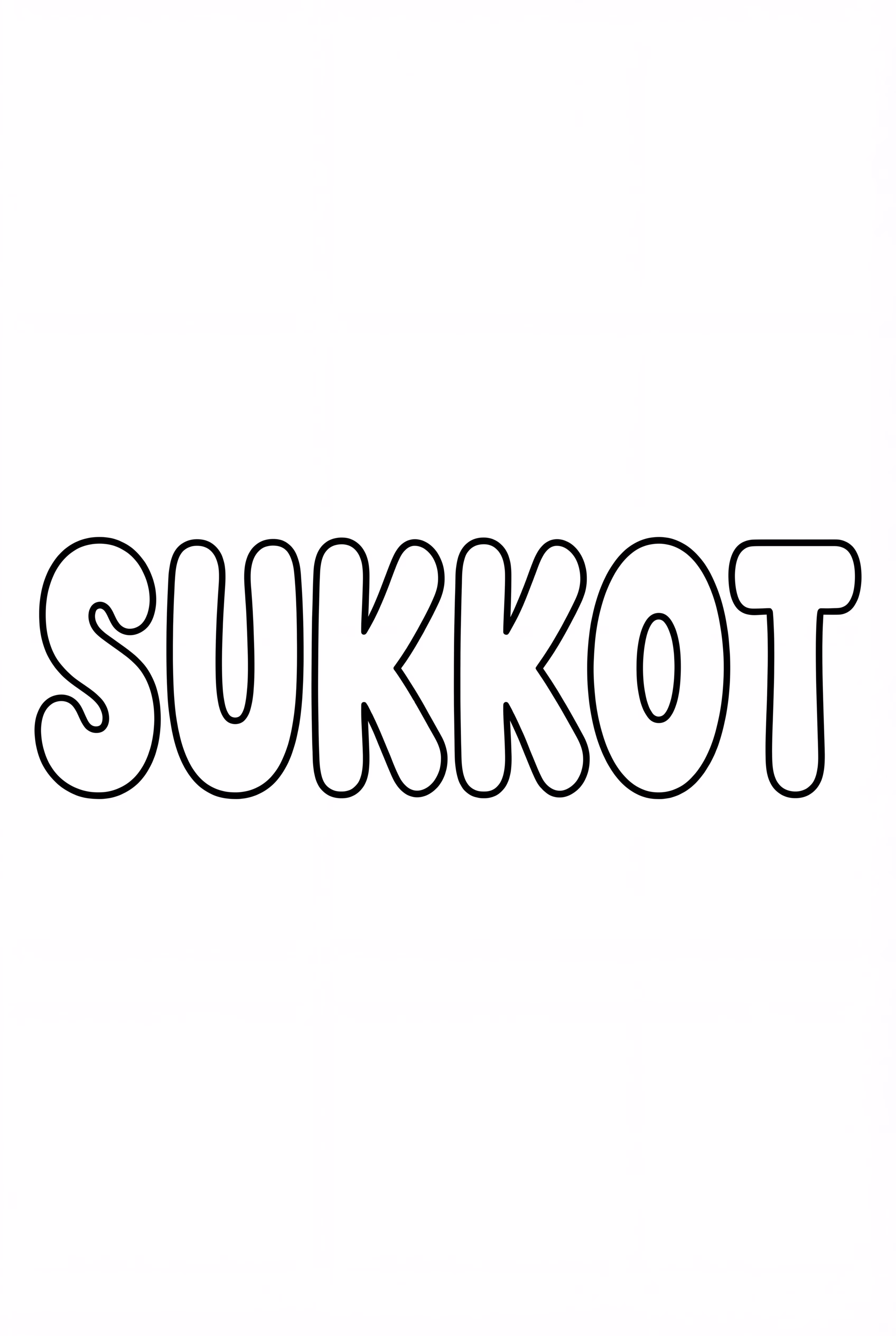 The Word Sukkot To Color