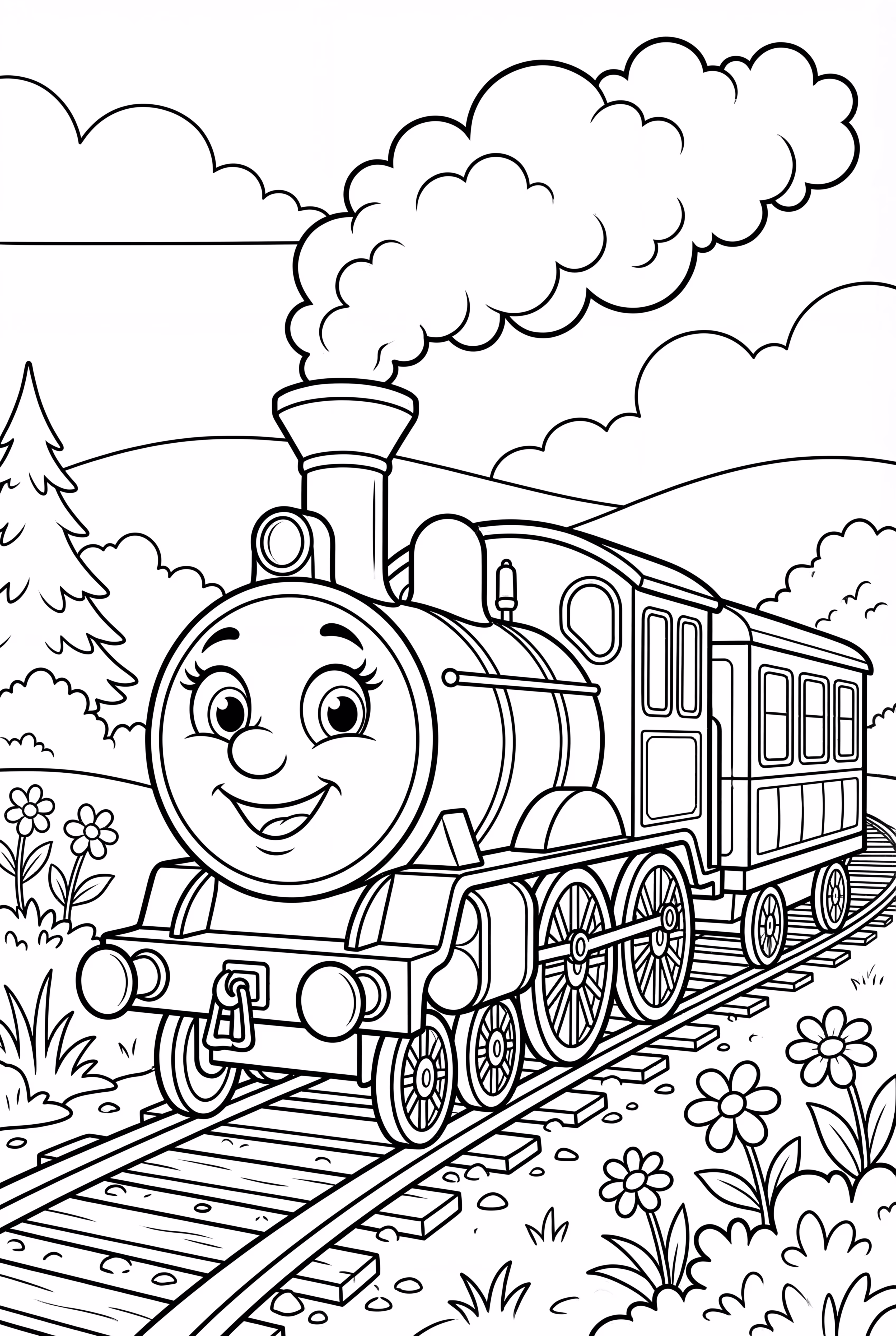 thomas the train smiling