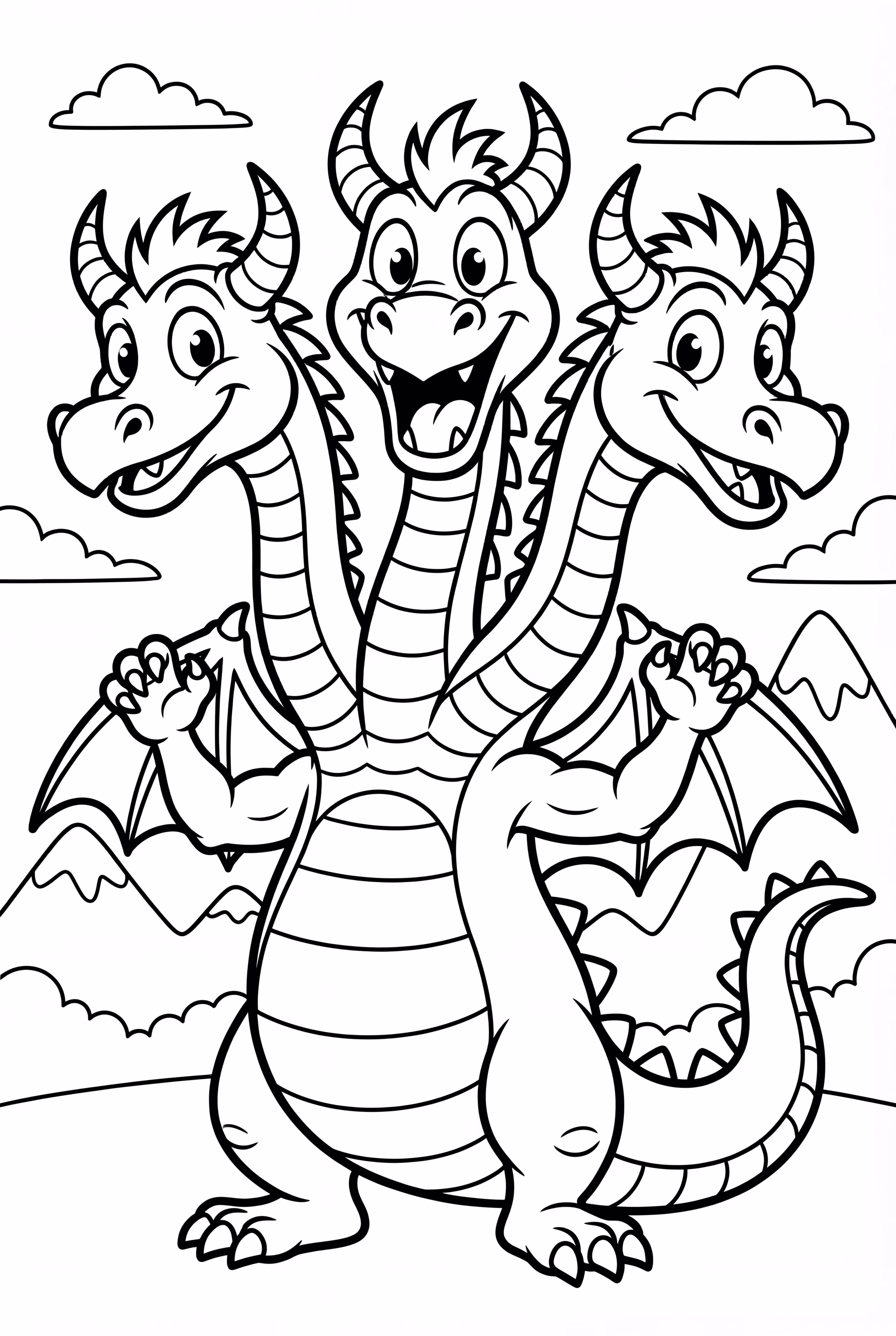 Three Headed Dragon Fight