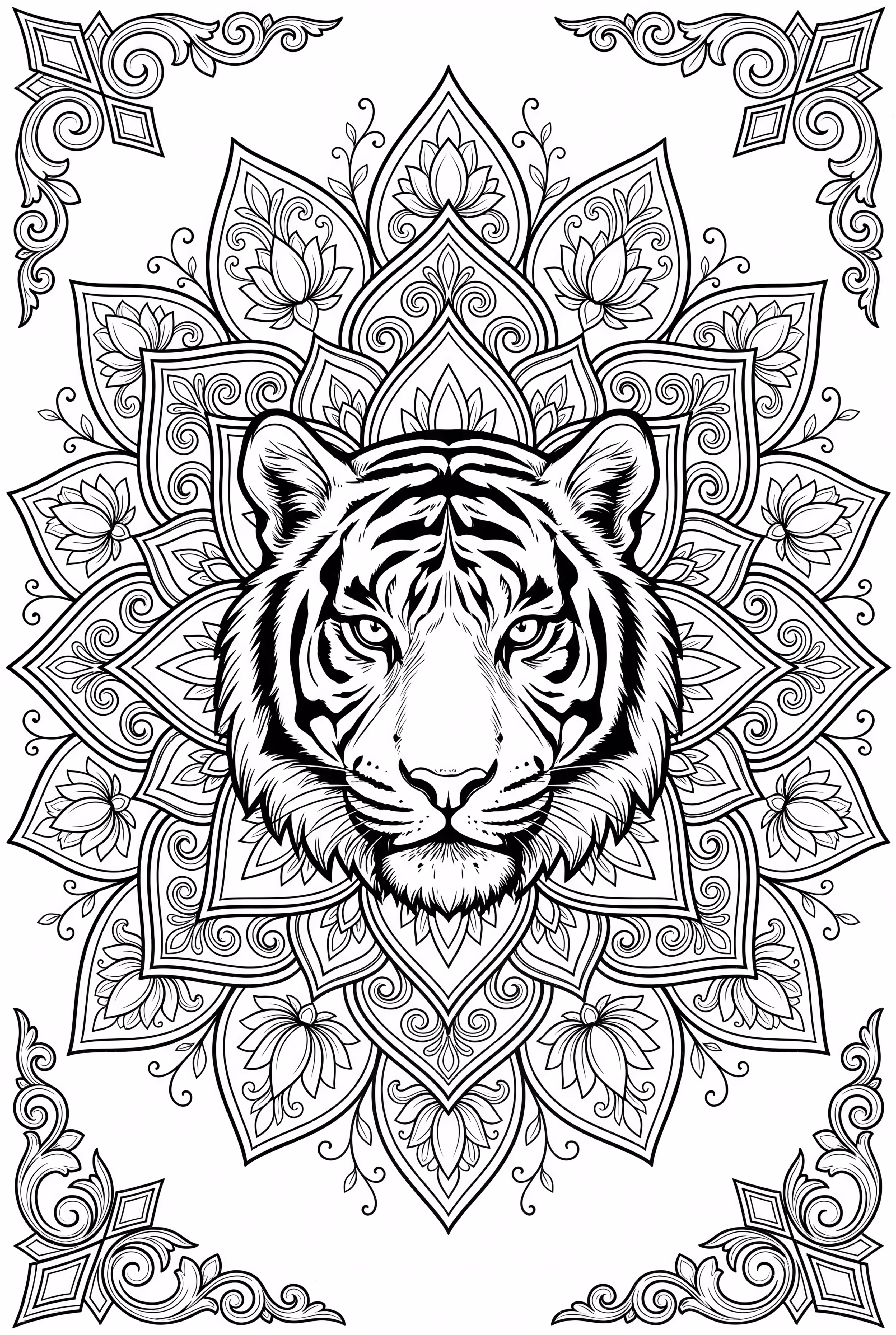 Tiger Mandala Art