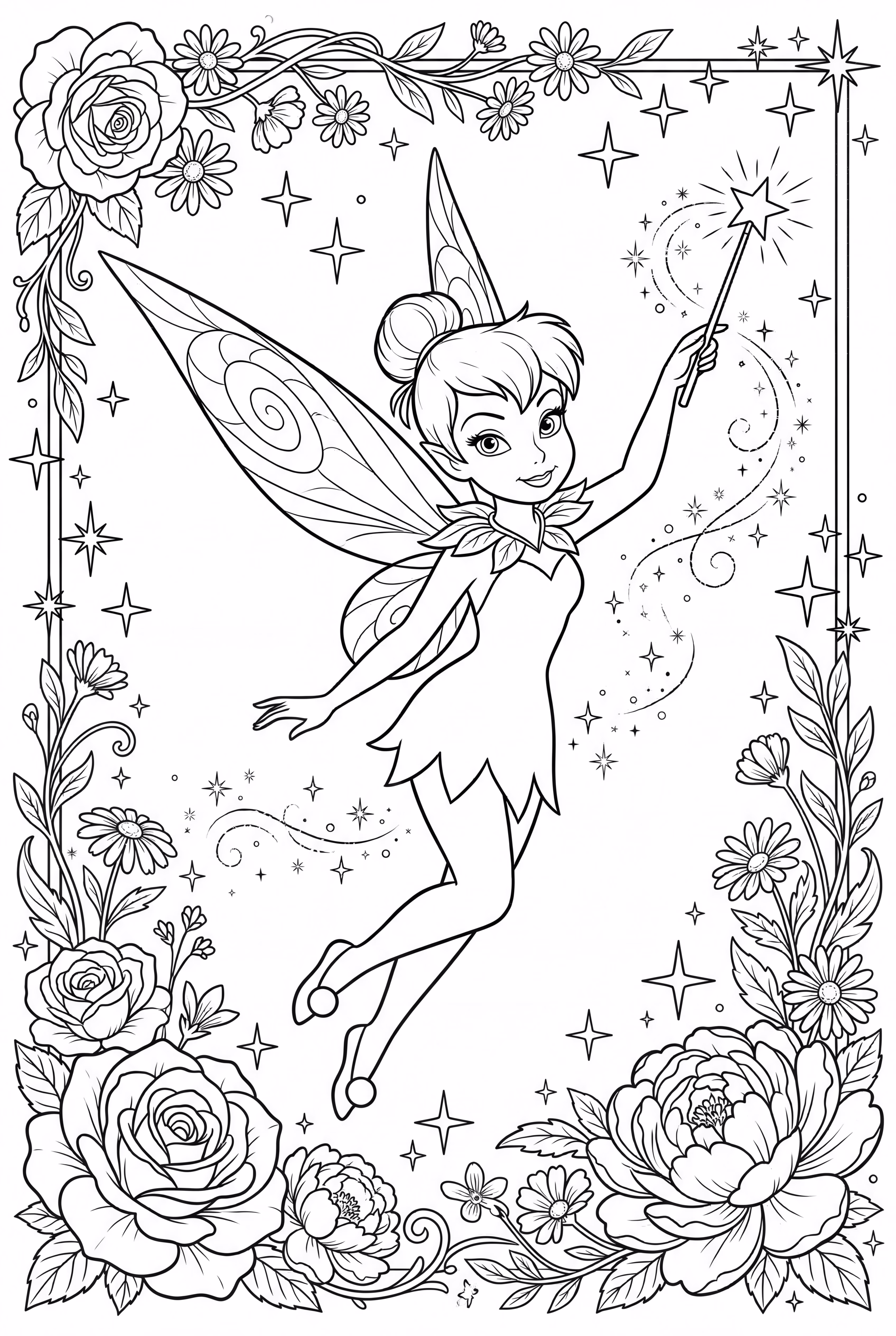 Clochette tenant une baguette magique