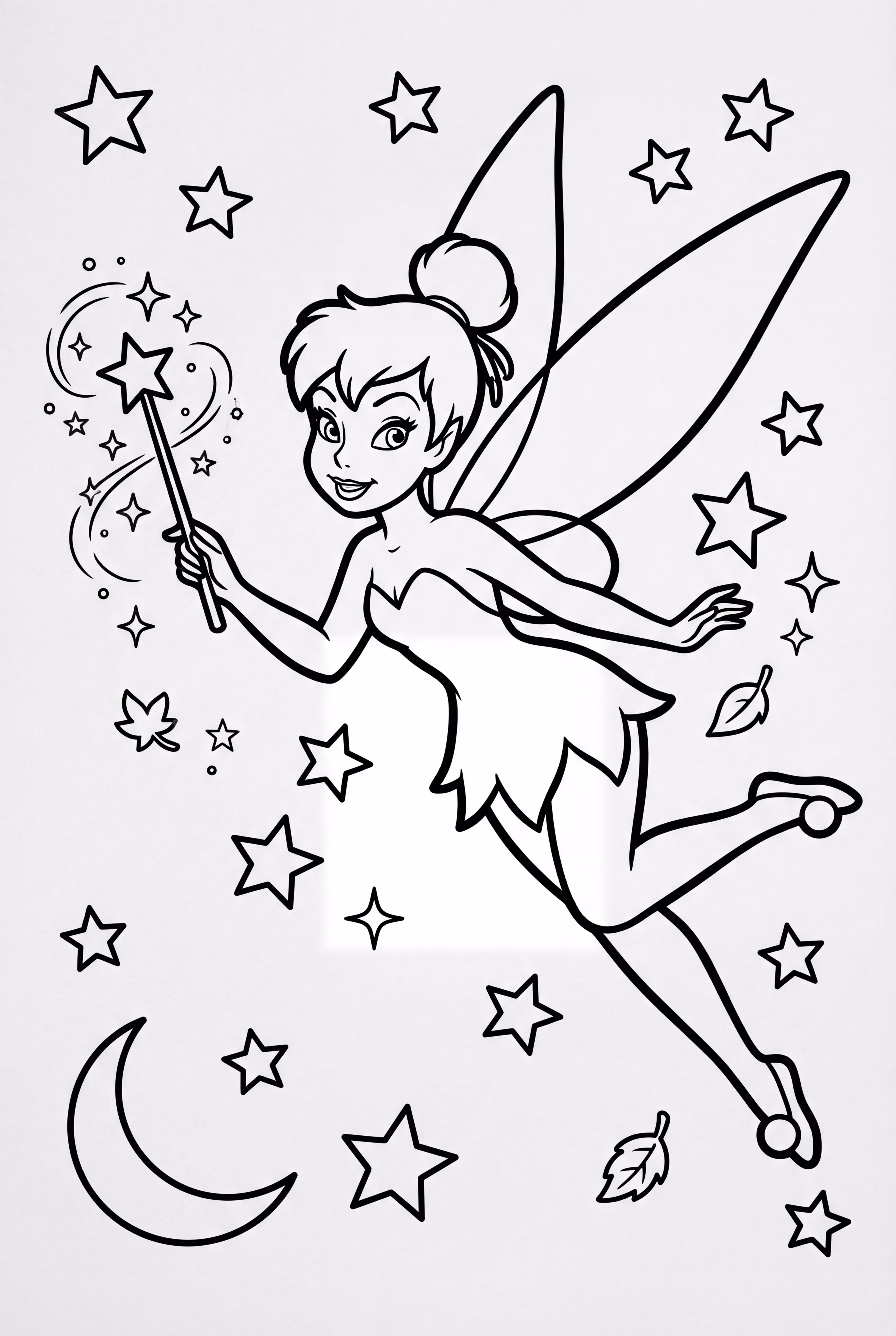 tinkerbell holding a magic wand