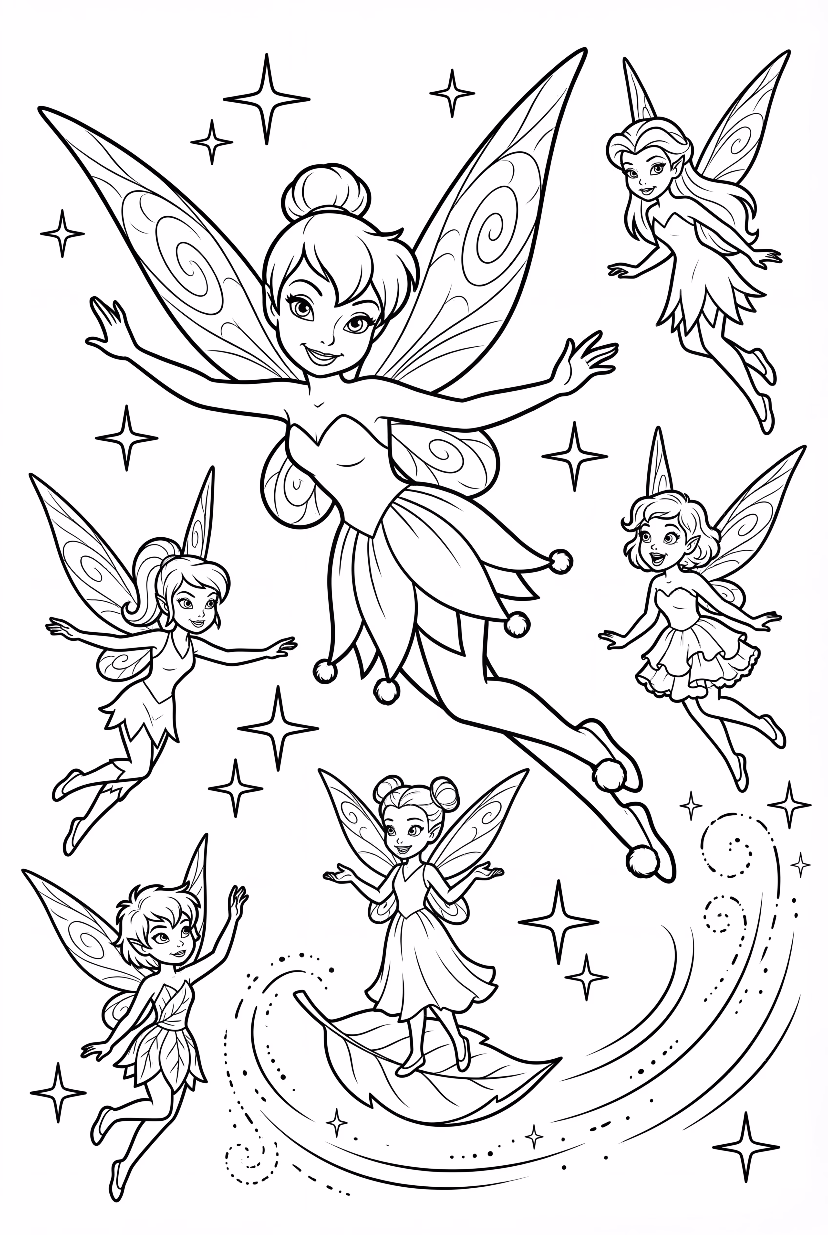 tinkerbell teaching younger fairies how to fly-2