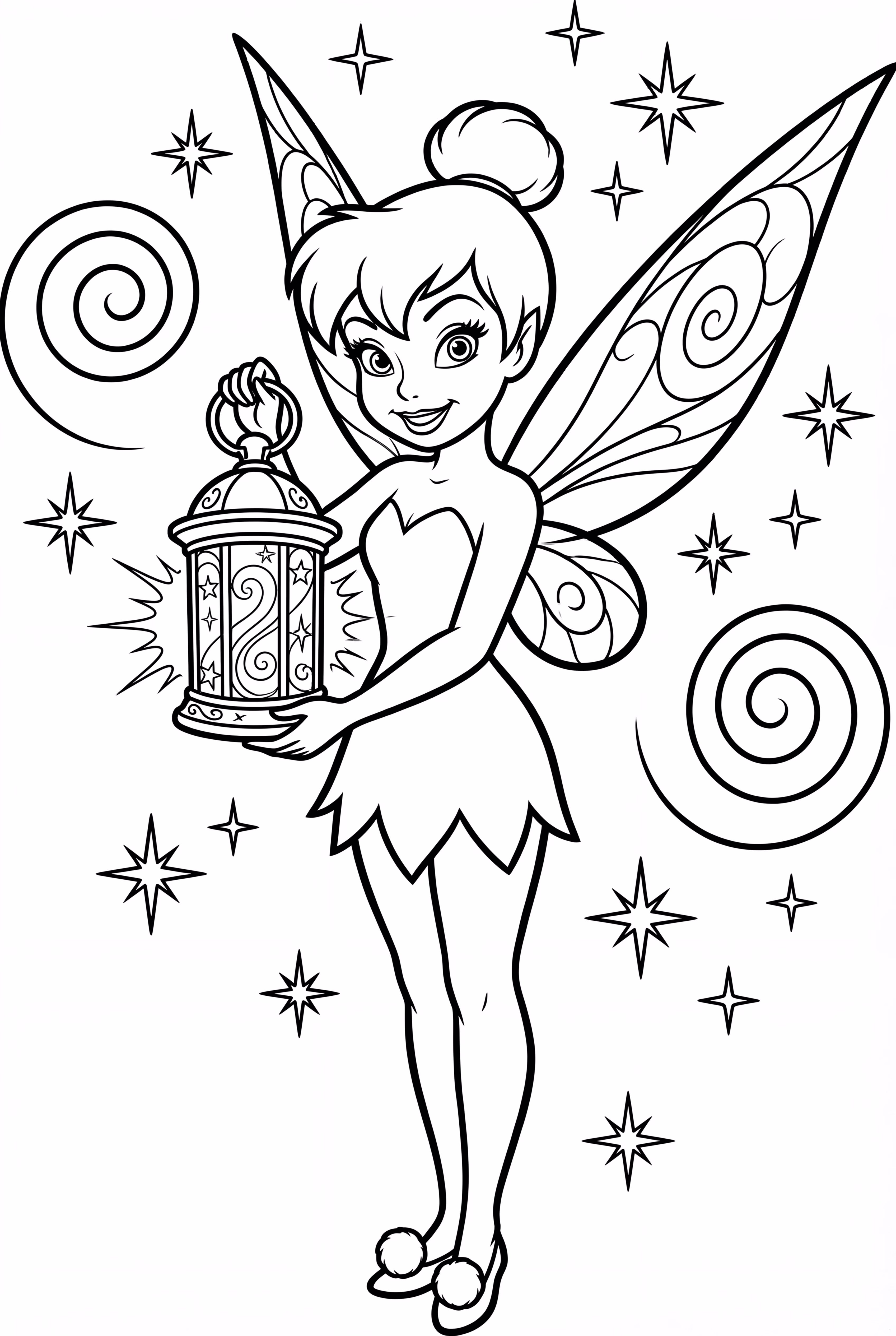 sininho com uma lanterna brilhante nas mãos-2