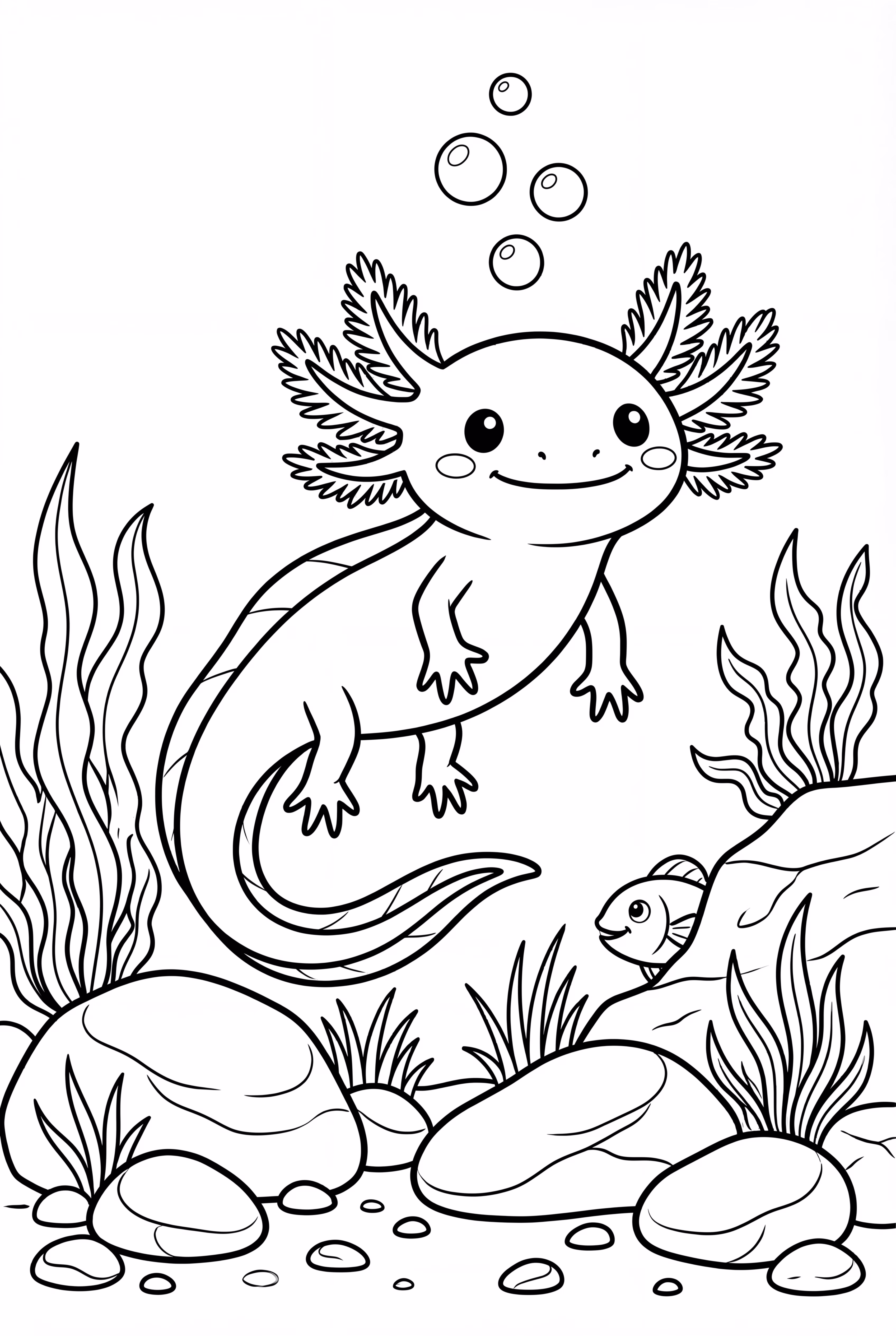 Tiny Axolotl Swimming-2