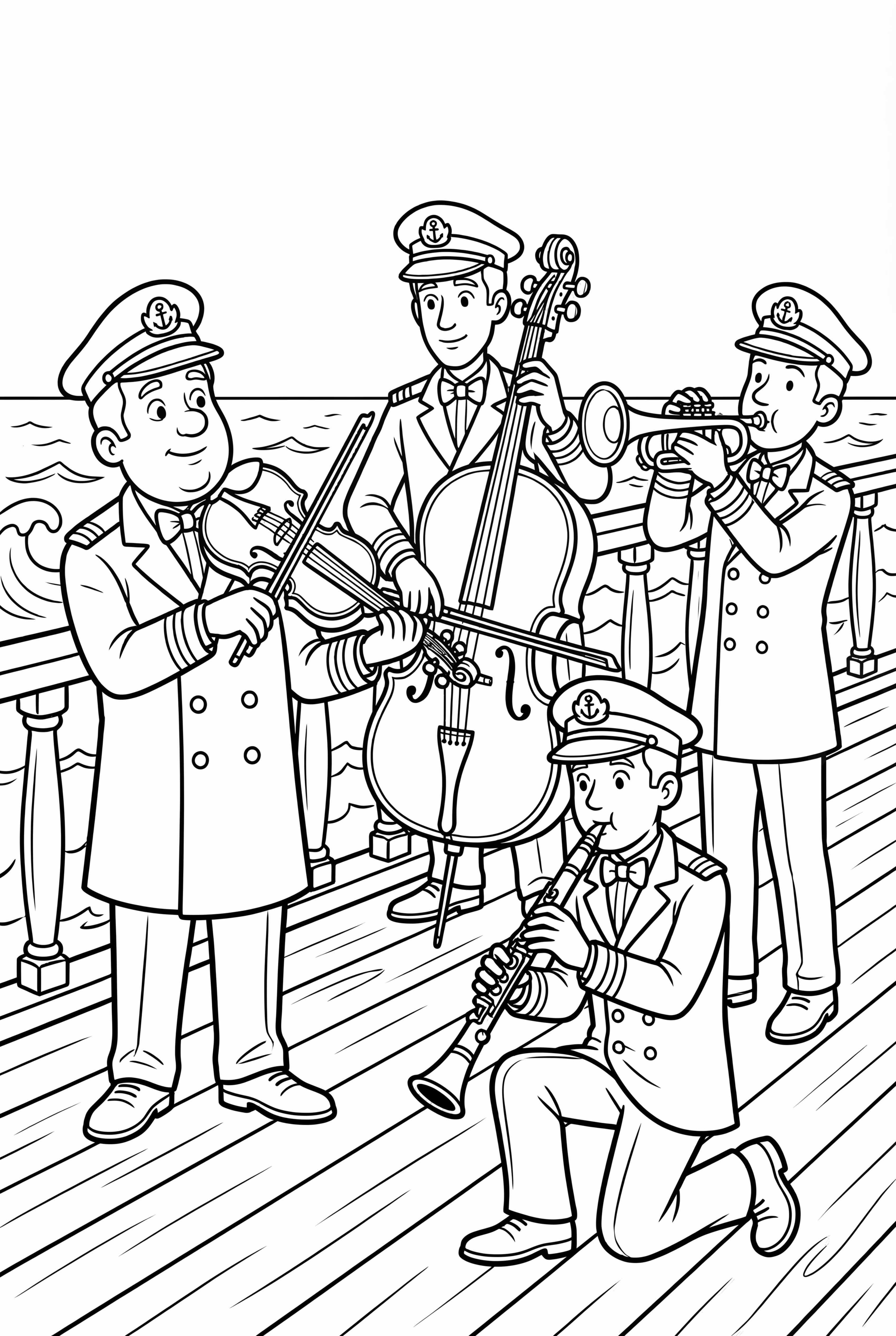 Titanic Band Playing On Deck