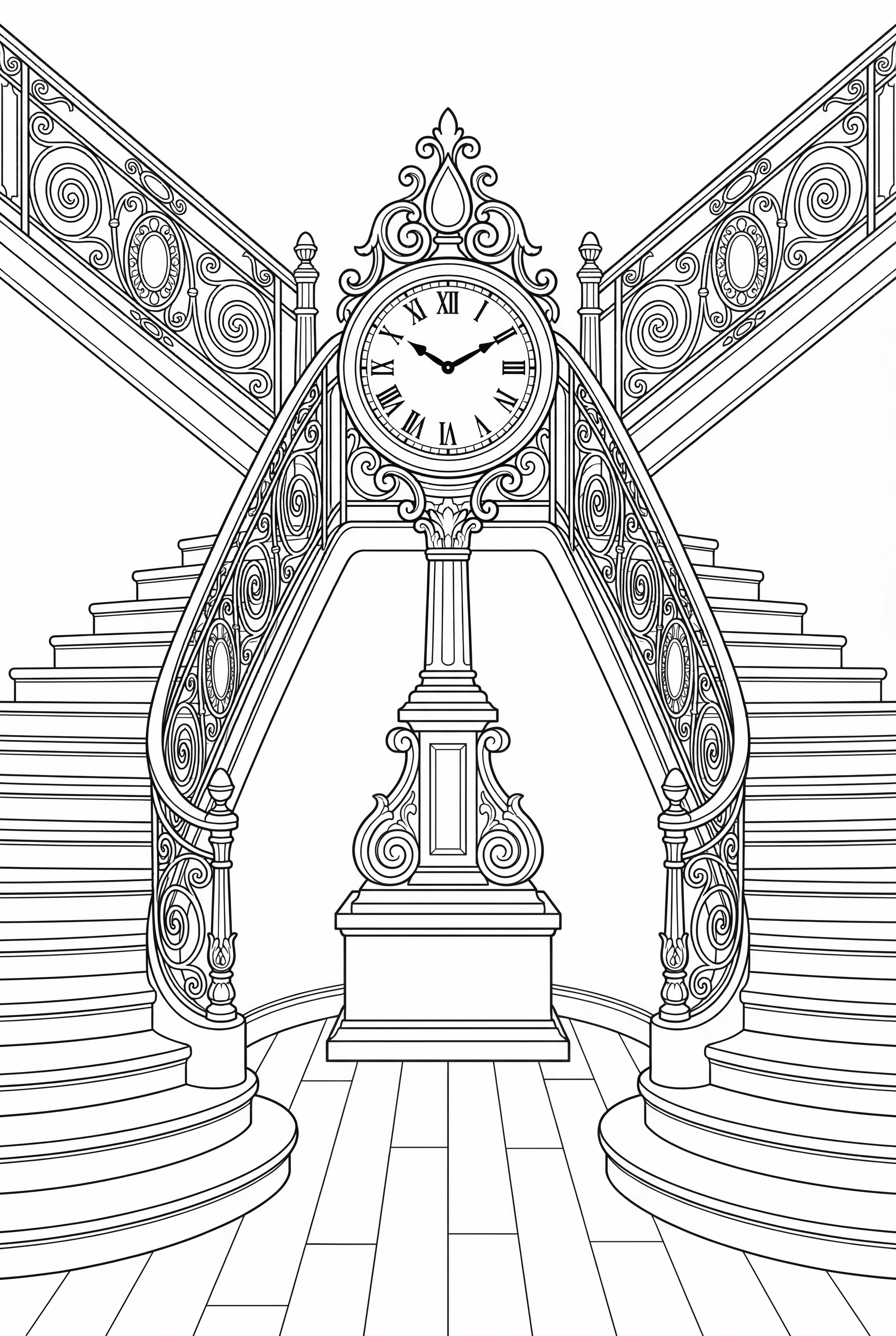 Titanic Clock At Grand Staircase