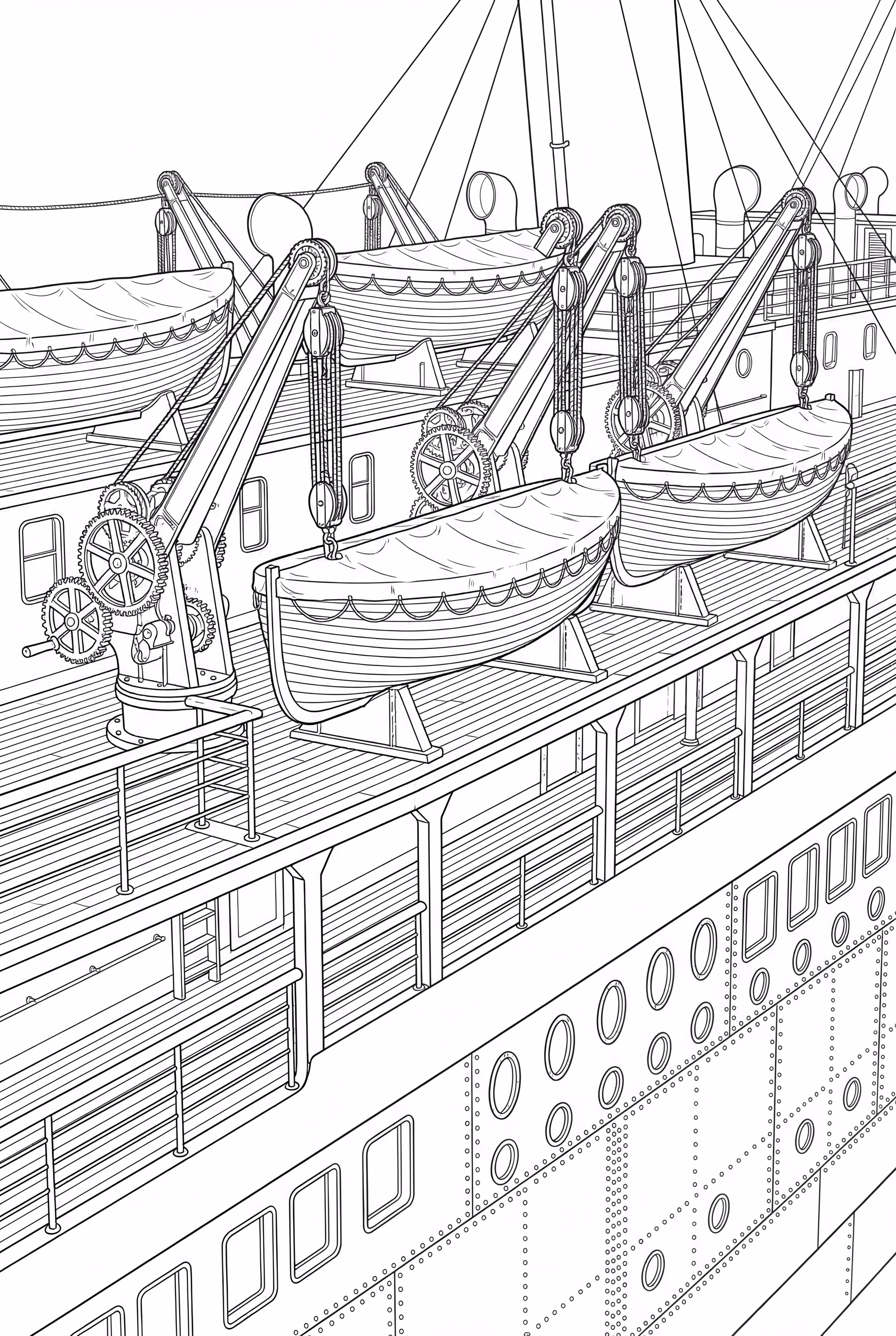 Titanic Lifeboat Launching System