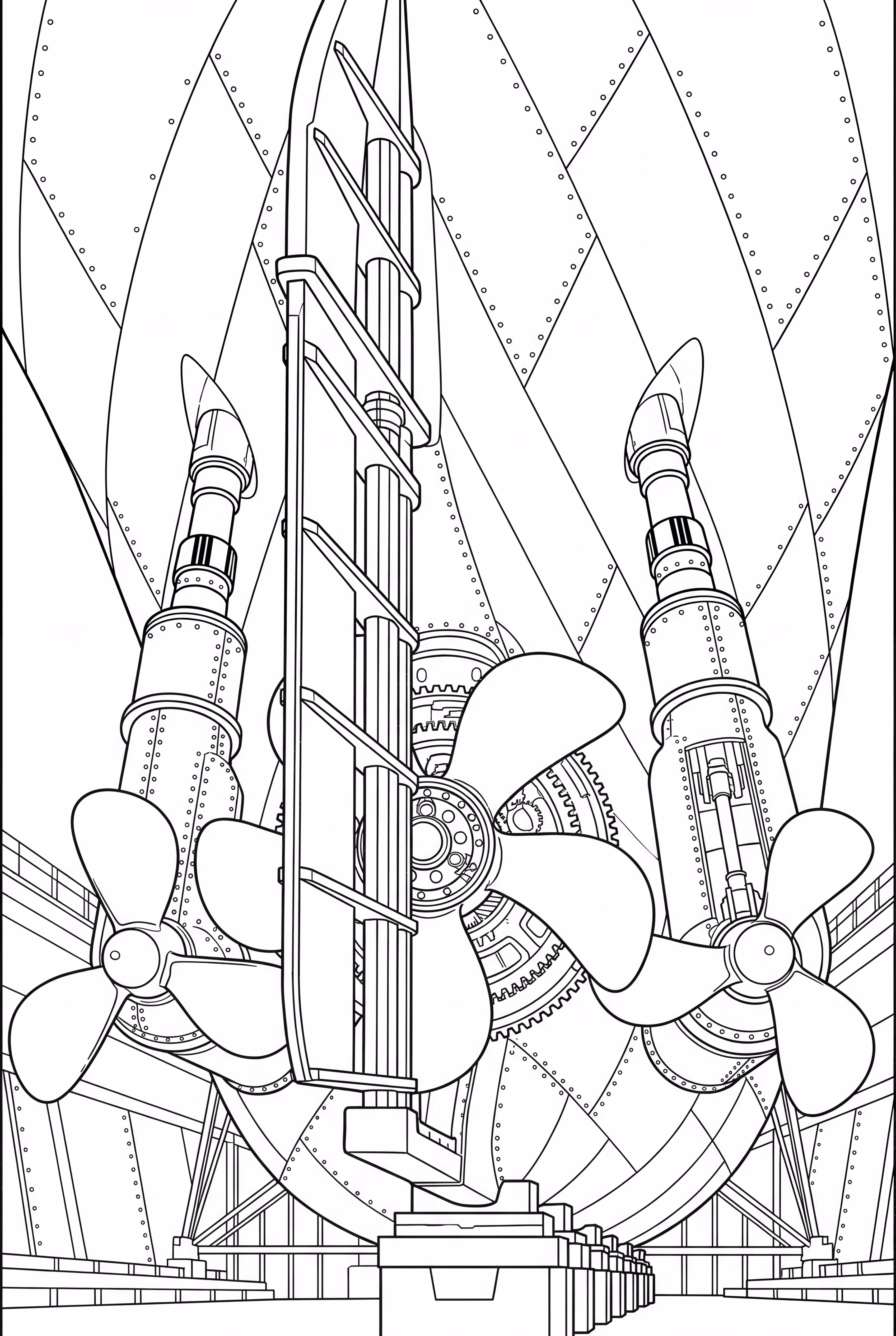 Titanic Propellers And Rudder Closeup