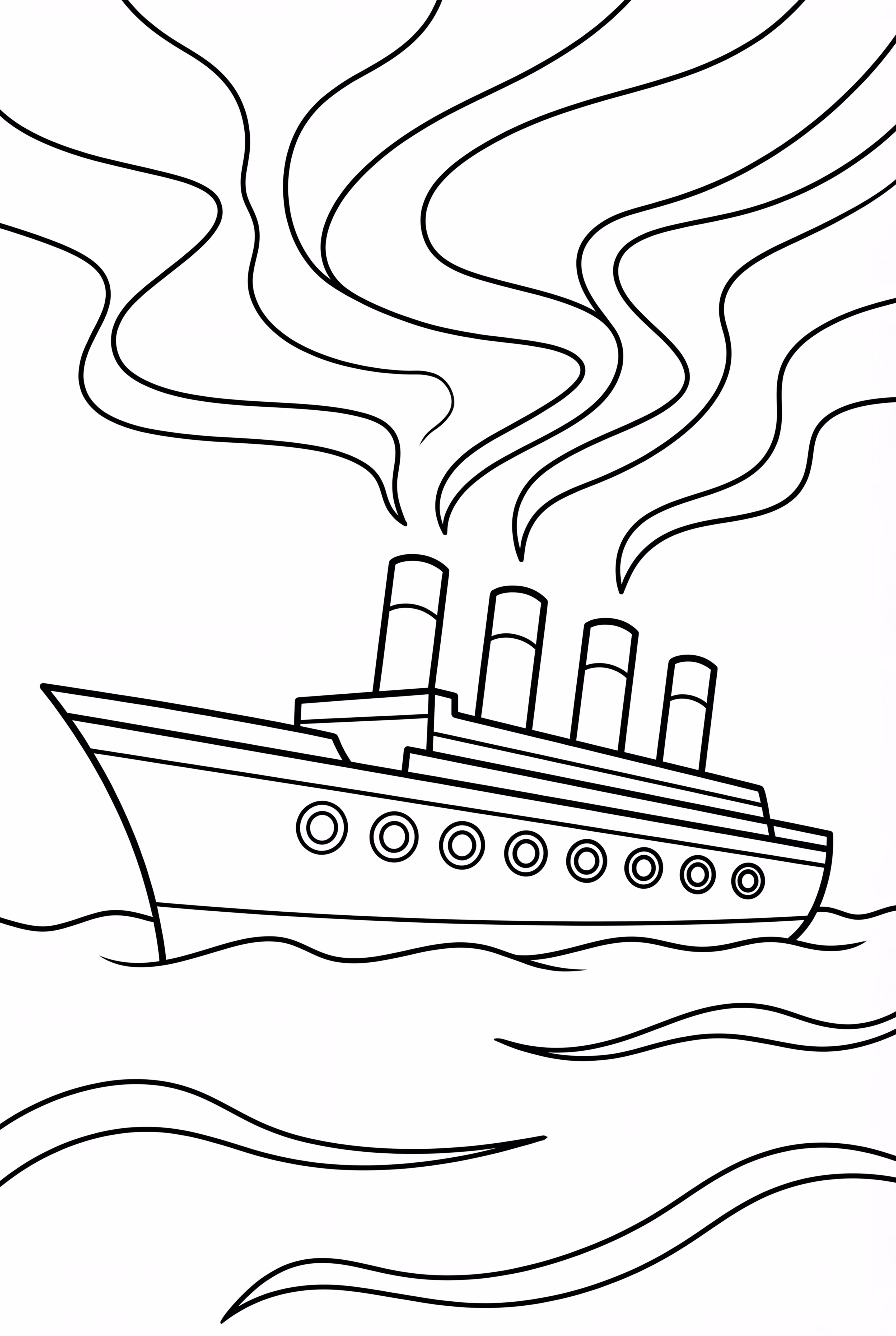 타이타닉과 오로라 하늘