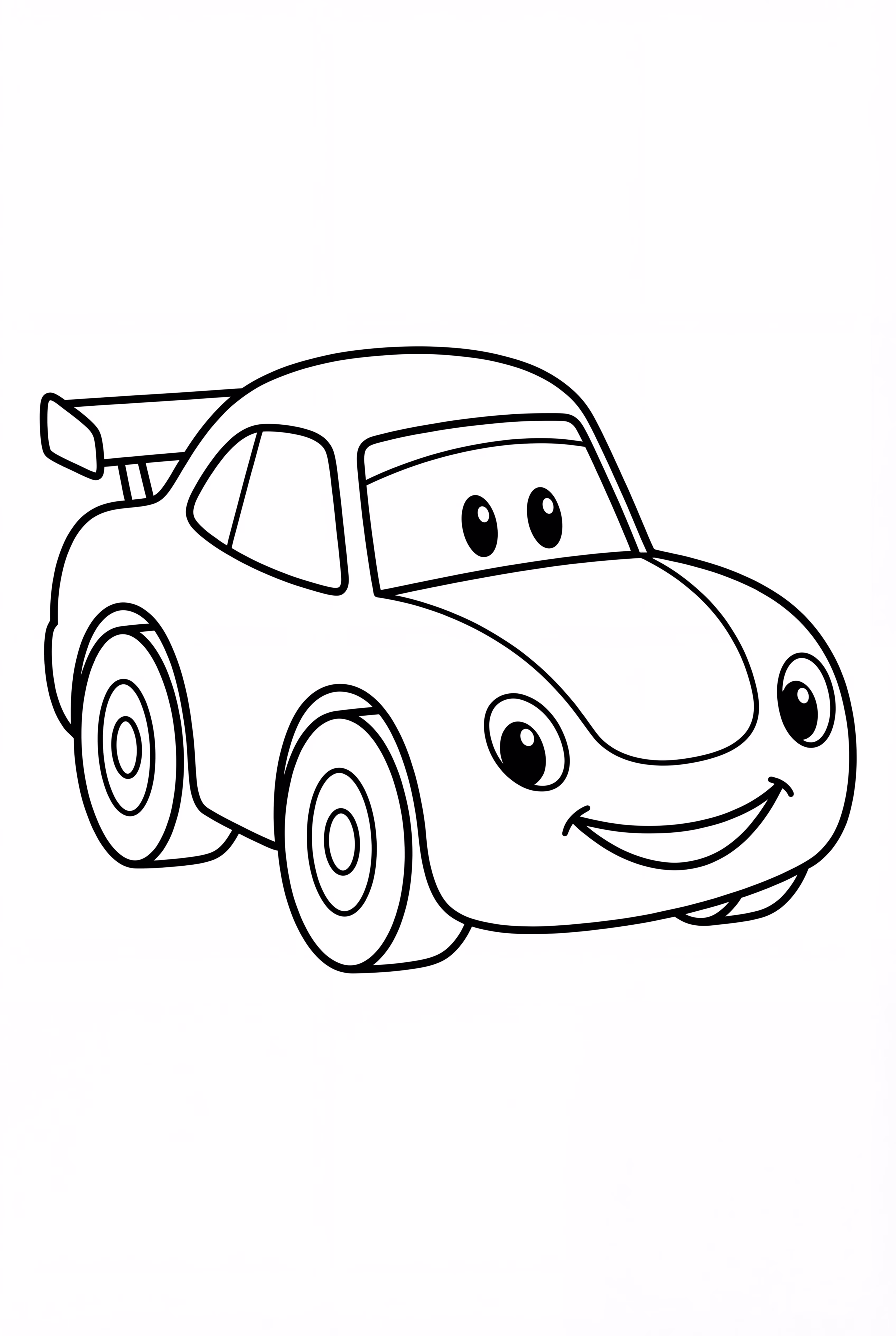 Kindgerechtes Rennauto mit minimalen Details