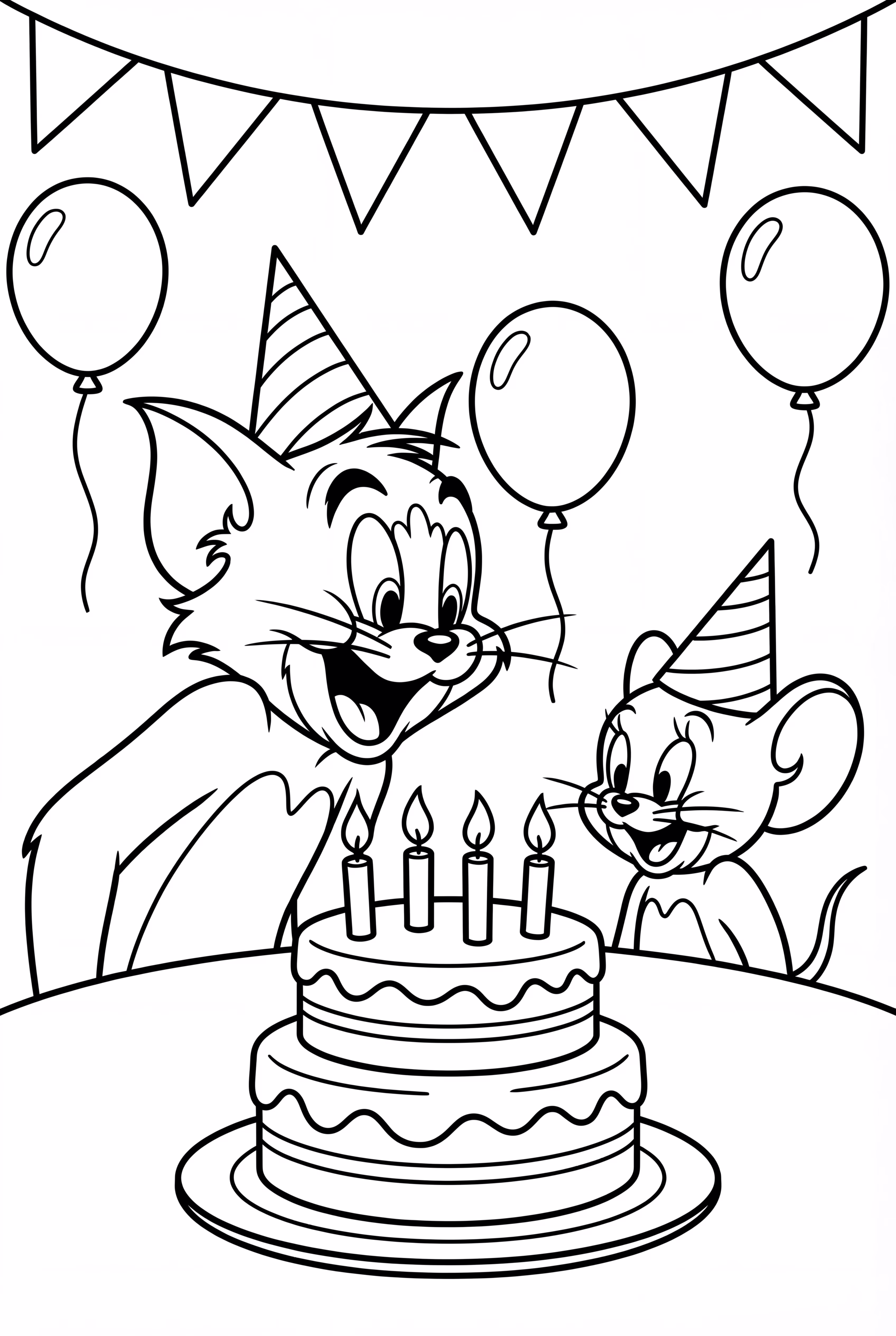 Tom And Jerry At A Birthday Party