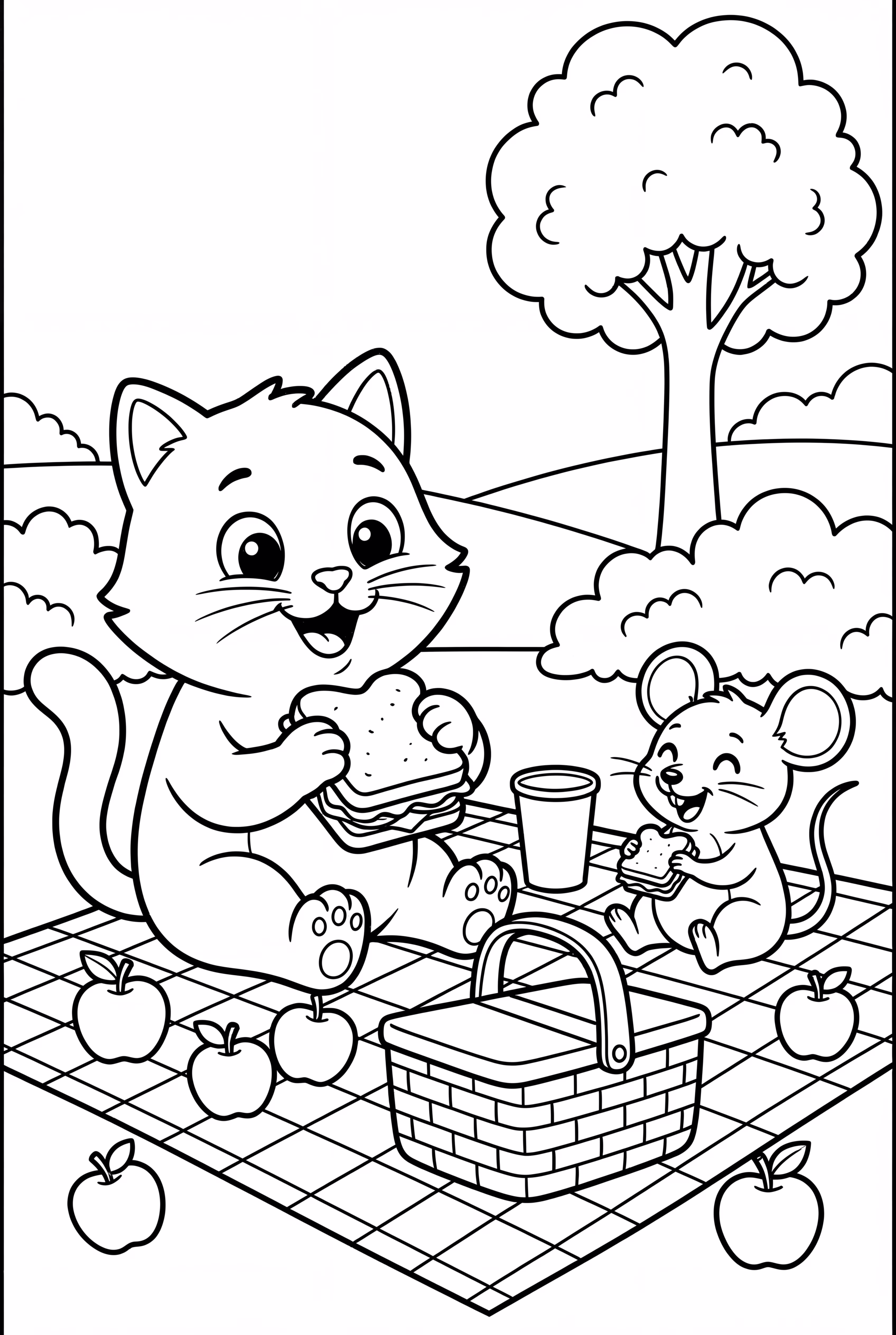 Tom And Jerry Having A Picnic