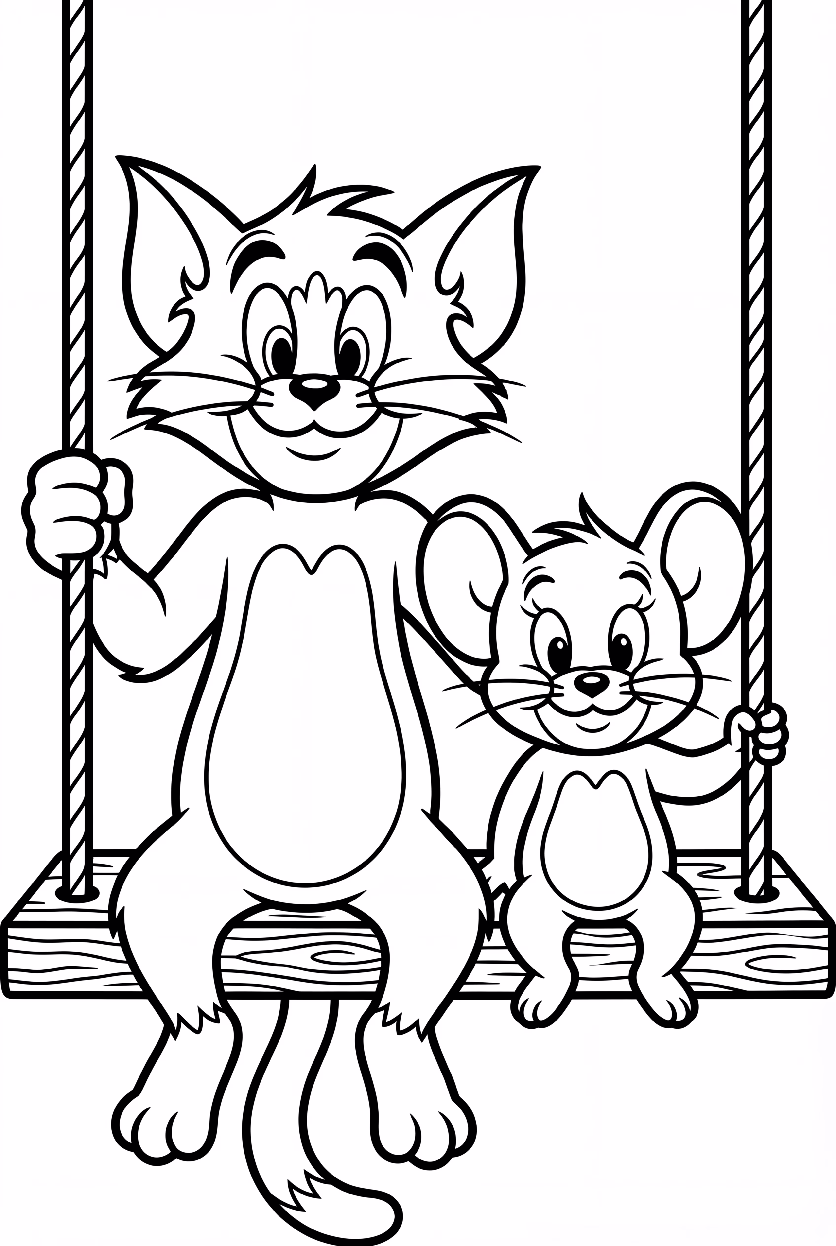 Tom And Jerry On A Swing