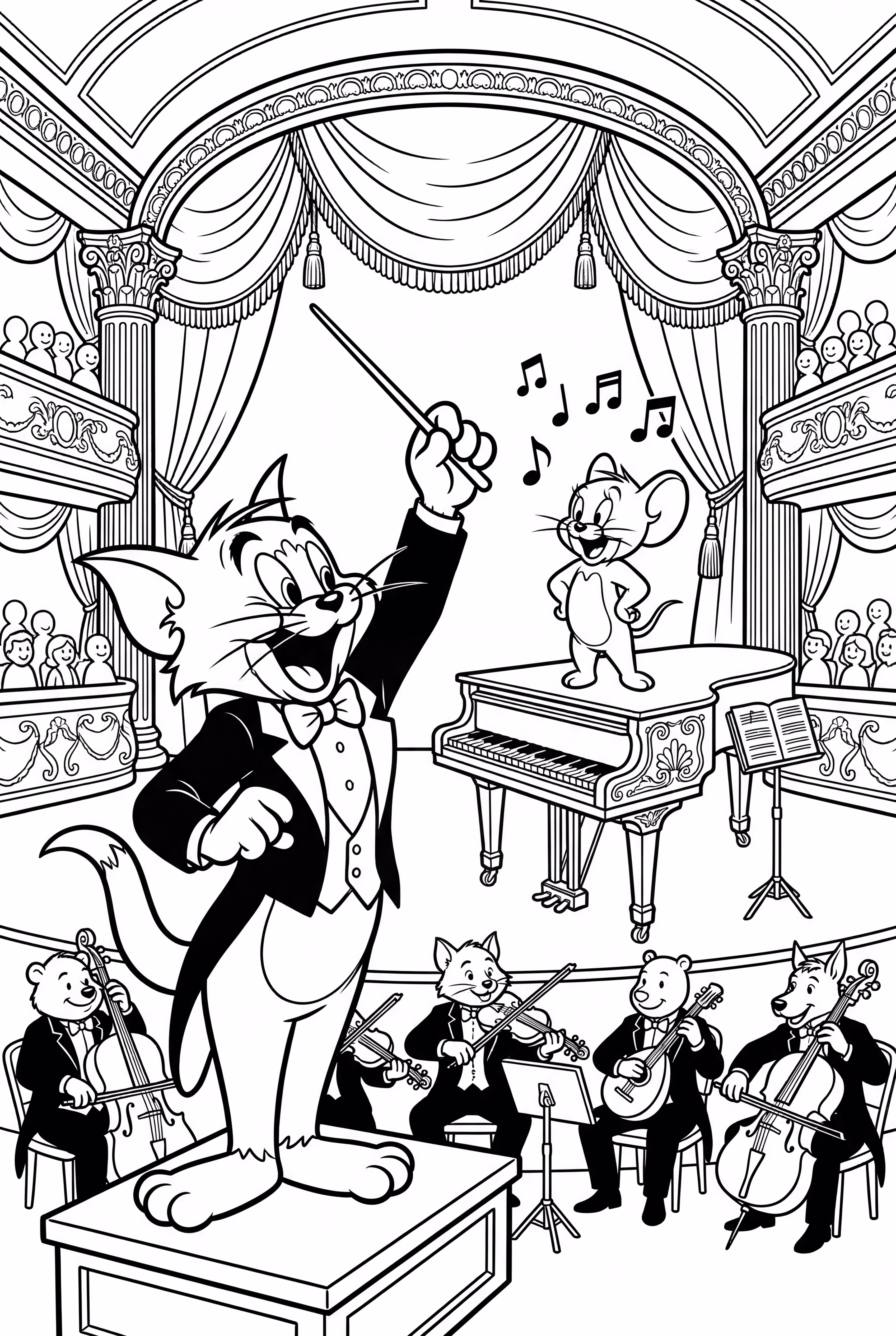 Tom Conducting An Orchestra For Jerry