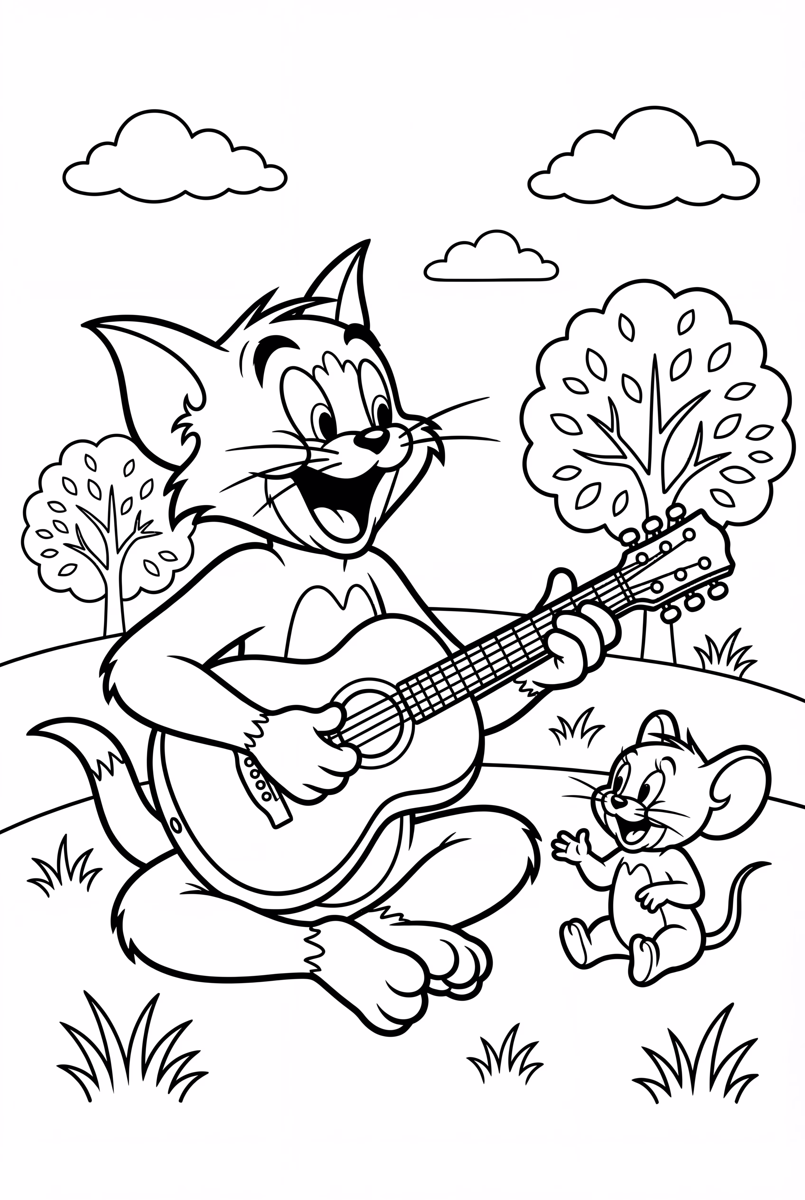 Tom Playing A Guitar For Jerry