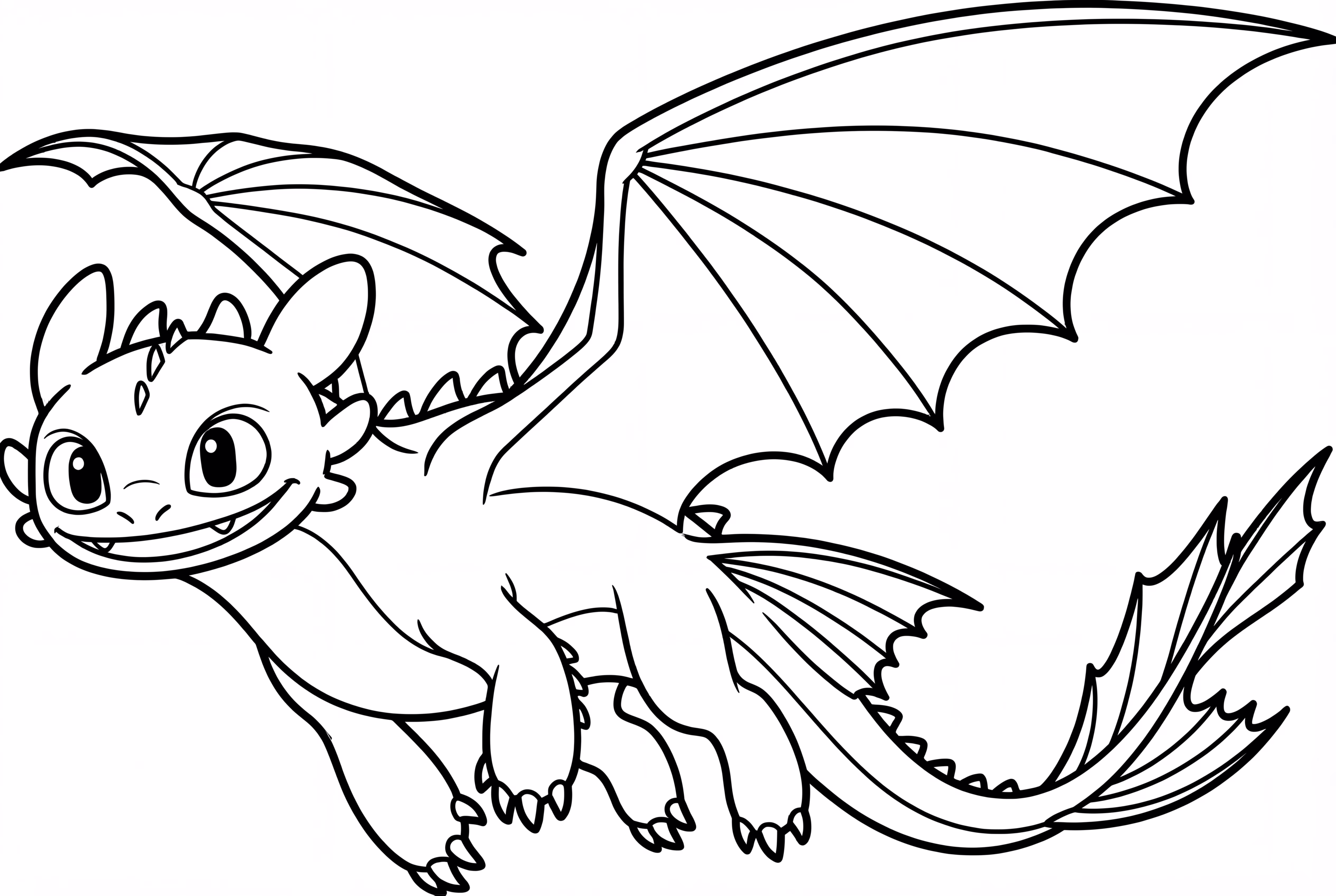 無牙飛龍黃昏飛翔