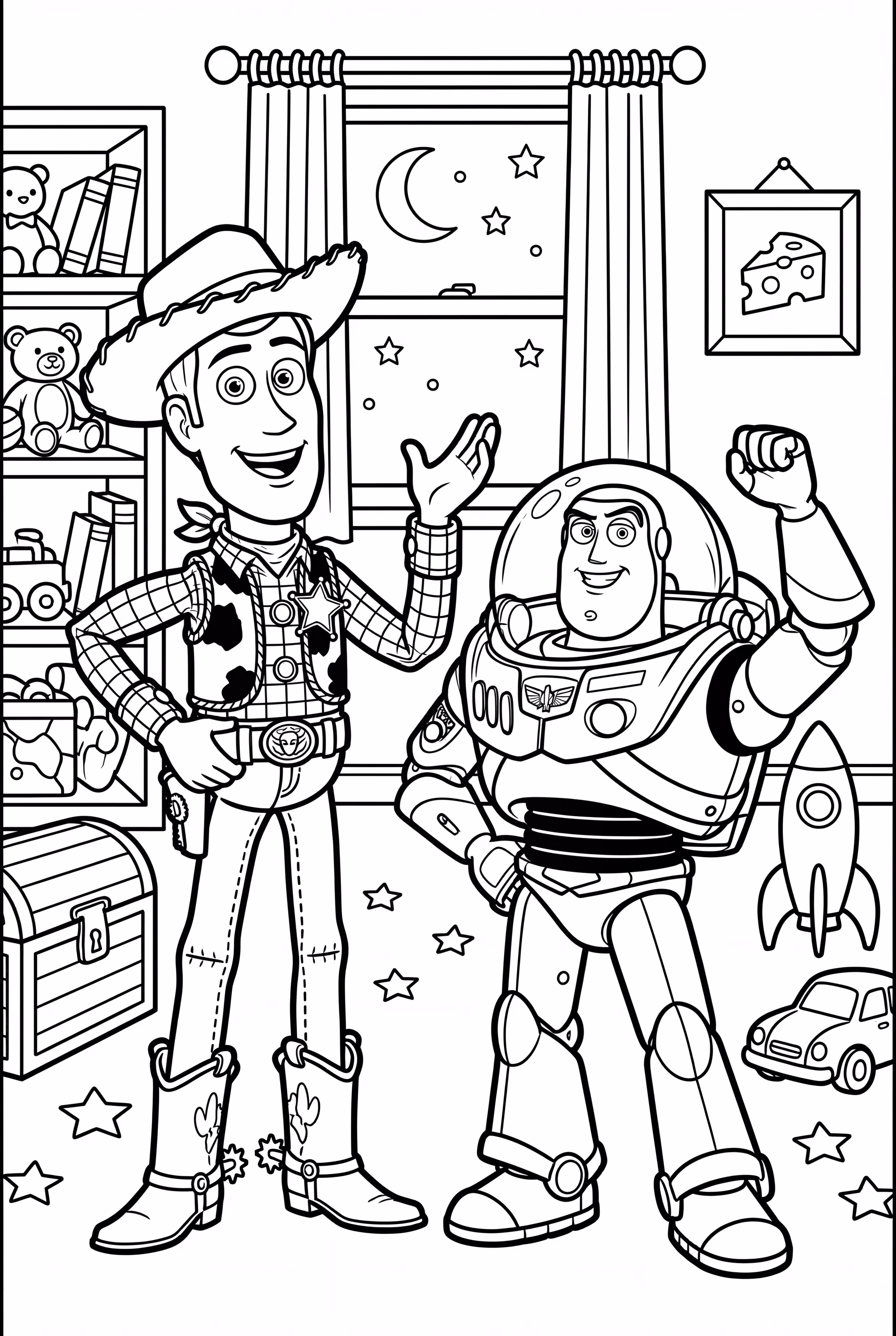 토이 스토리 우디와 버즈의 우정