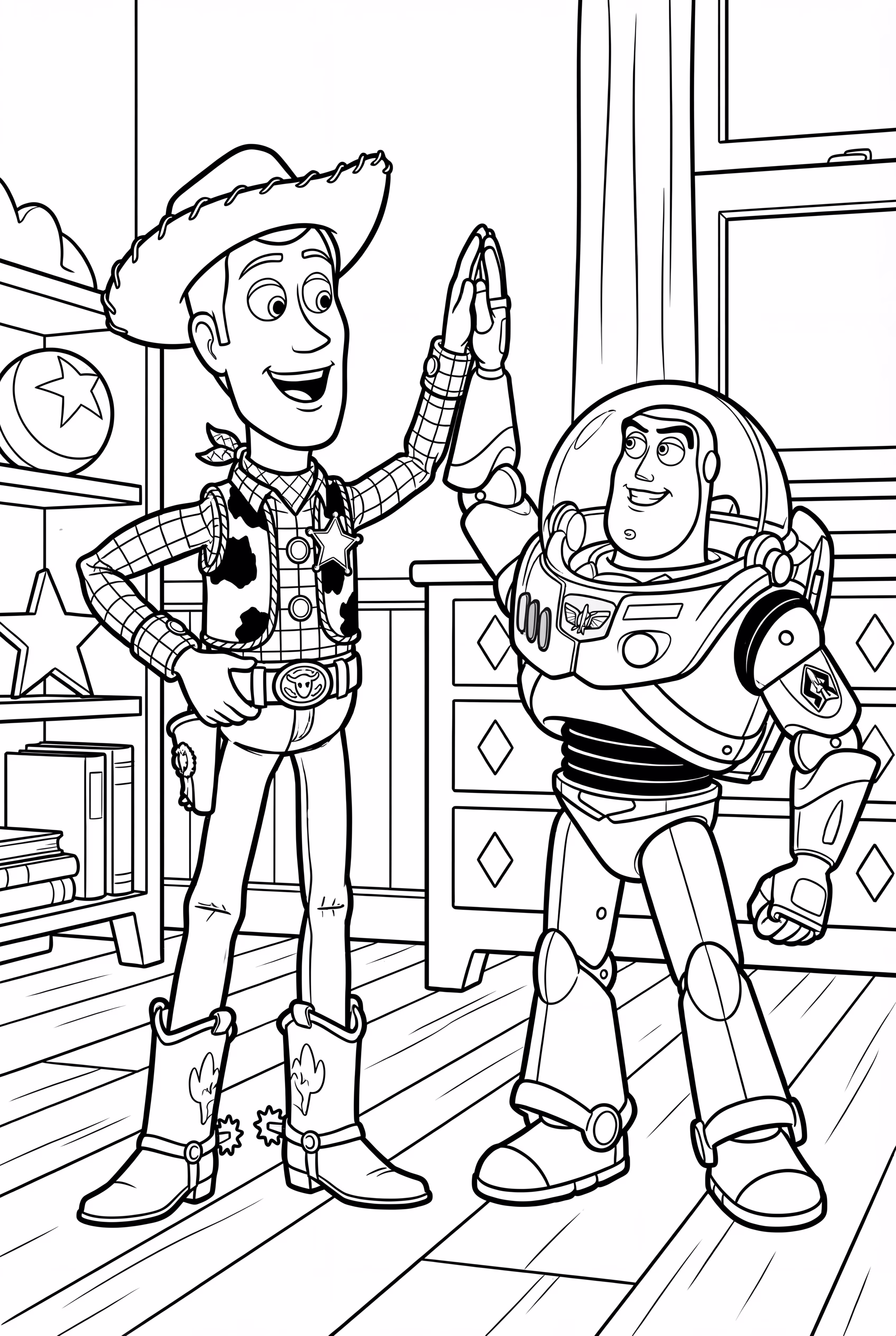 토이 스토리 우디와 버즈의 우정