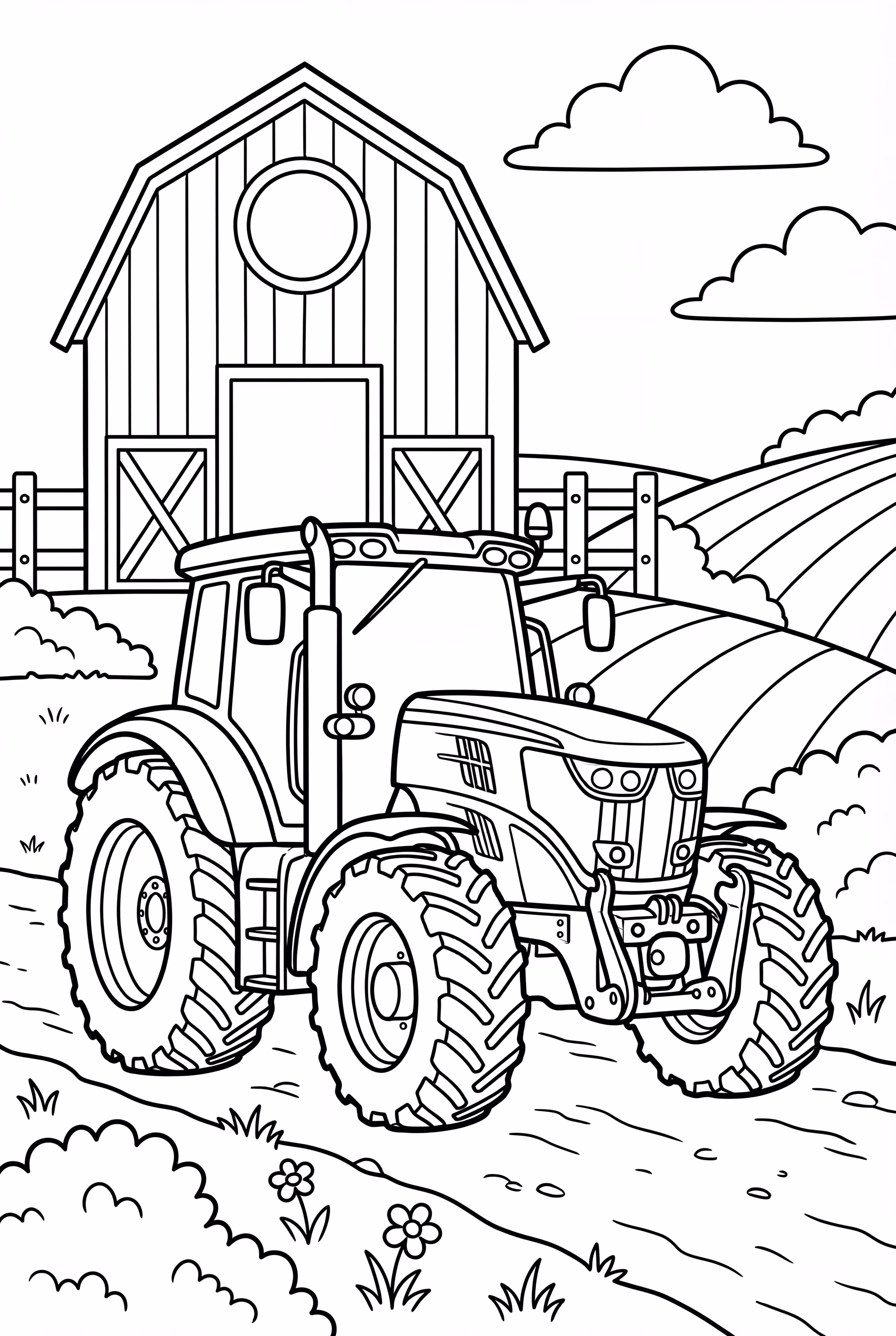 Tractor Farm Morning