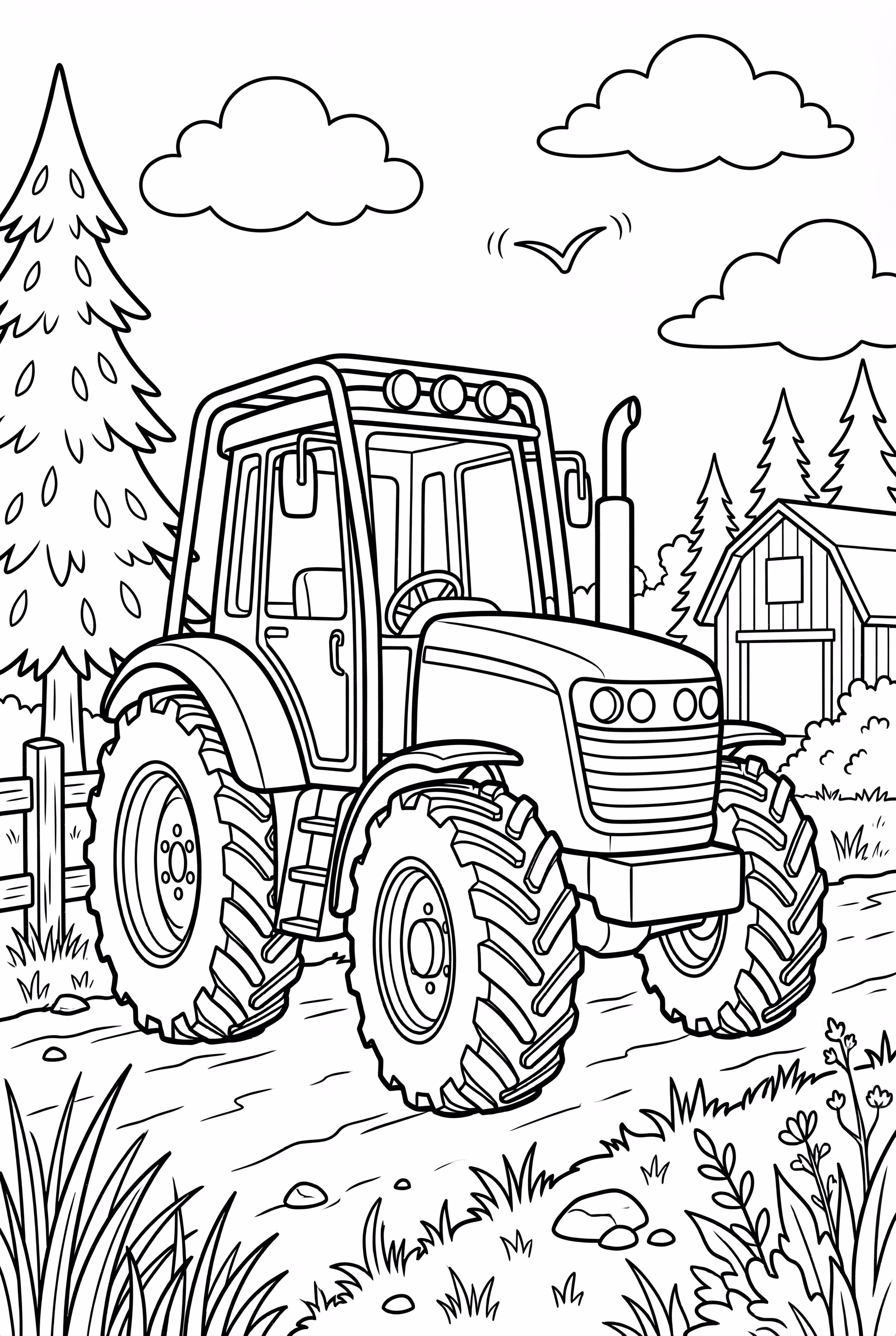 Tractor Farm Morning