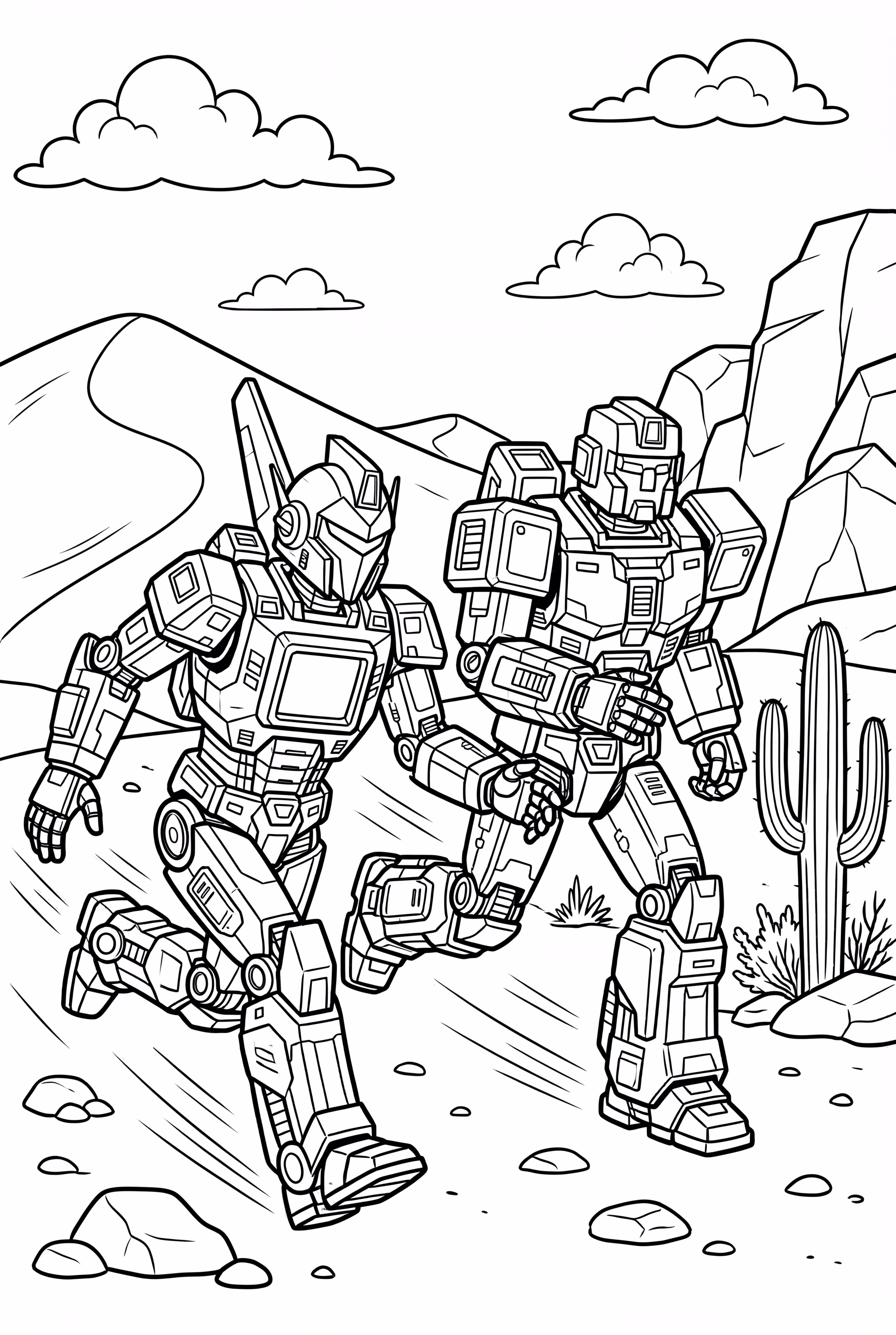 Transformers Racing Through a Desert-2