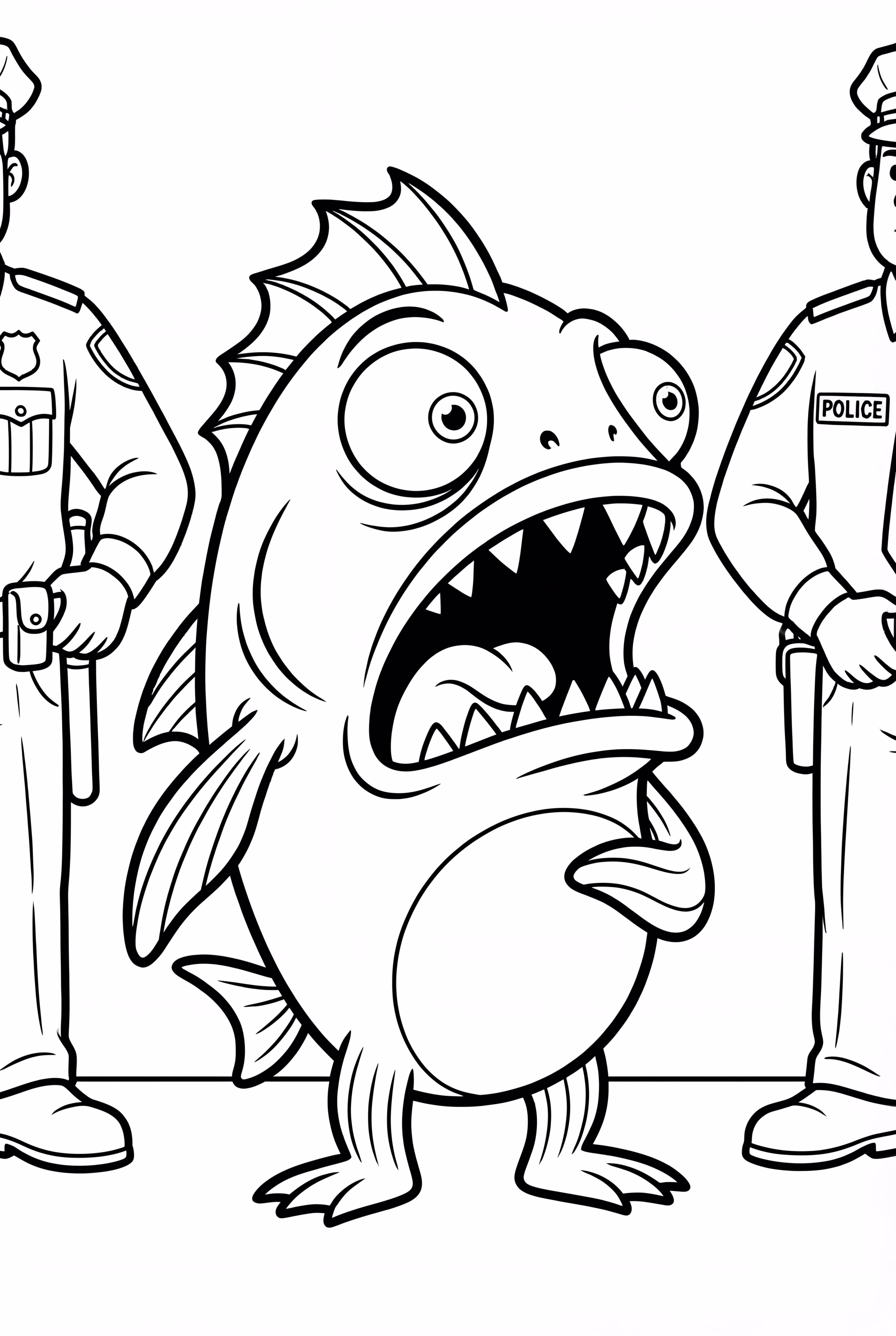 Tripy Trophy Standing by Police