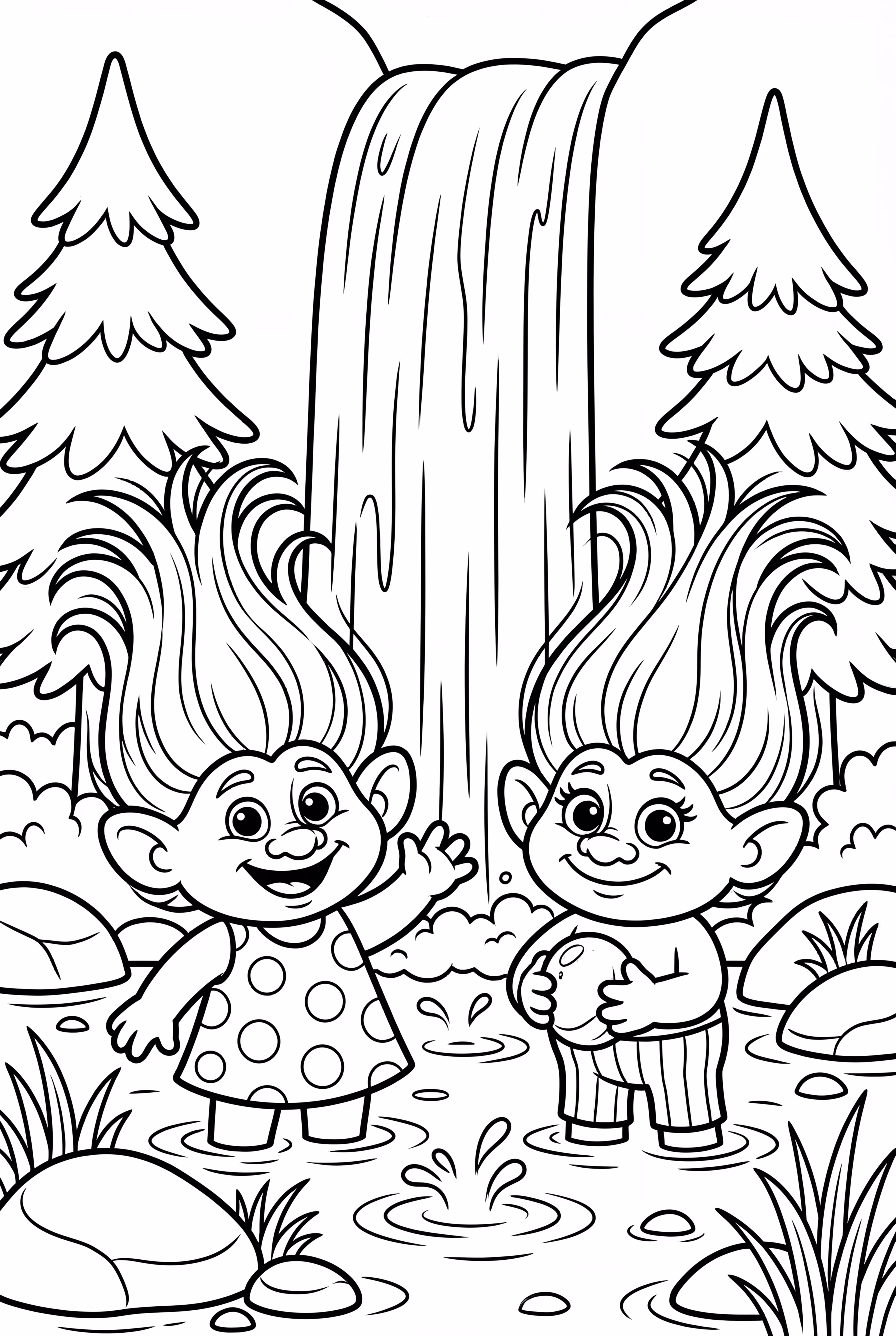 Trolls In Glitter Waterfall