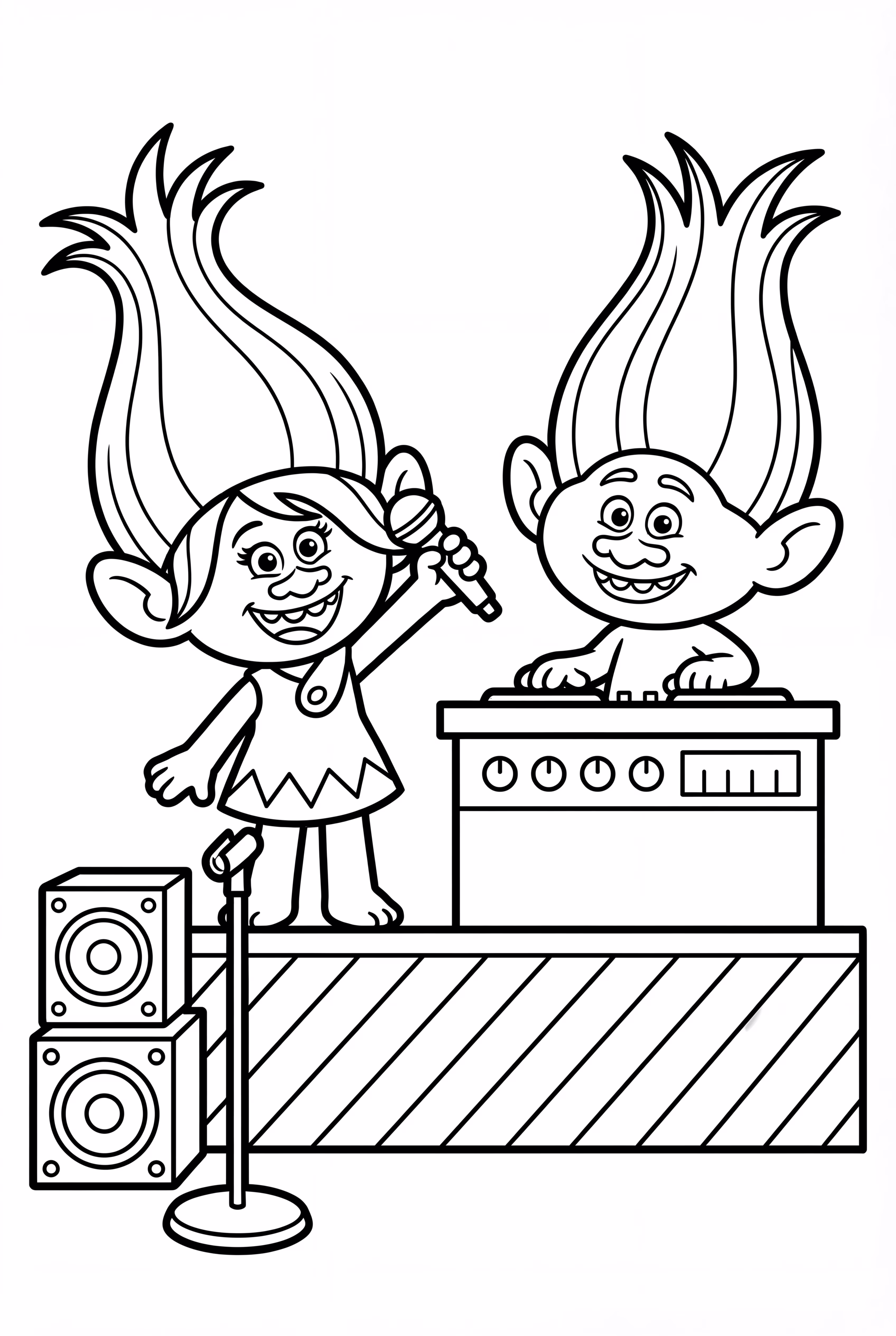 Trolls Rocking Concert Stage