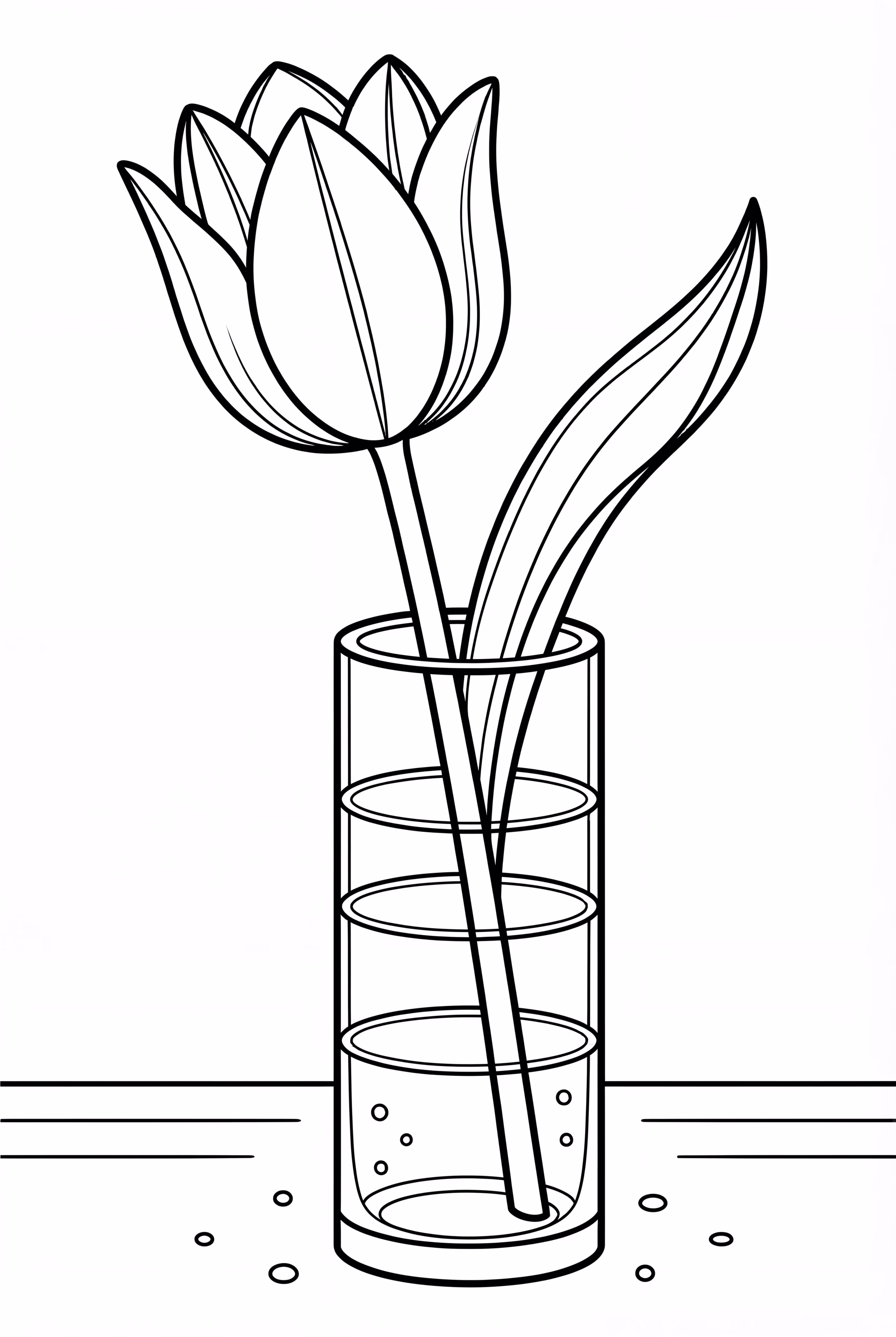 Tulip in a Glass Vase